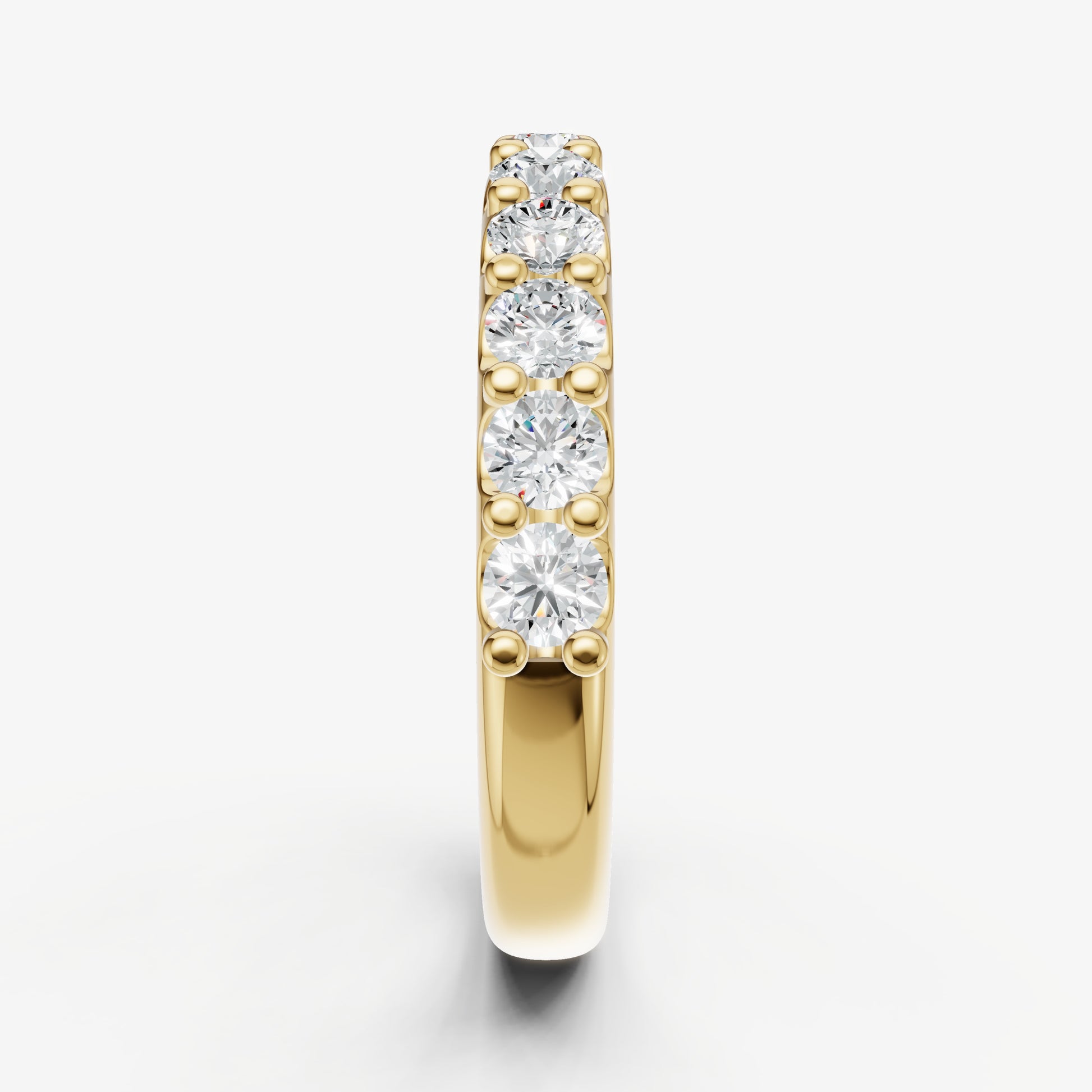 Shared Claw 0.10ct (10pt) Round Diamond Band