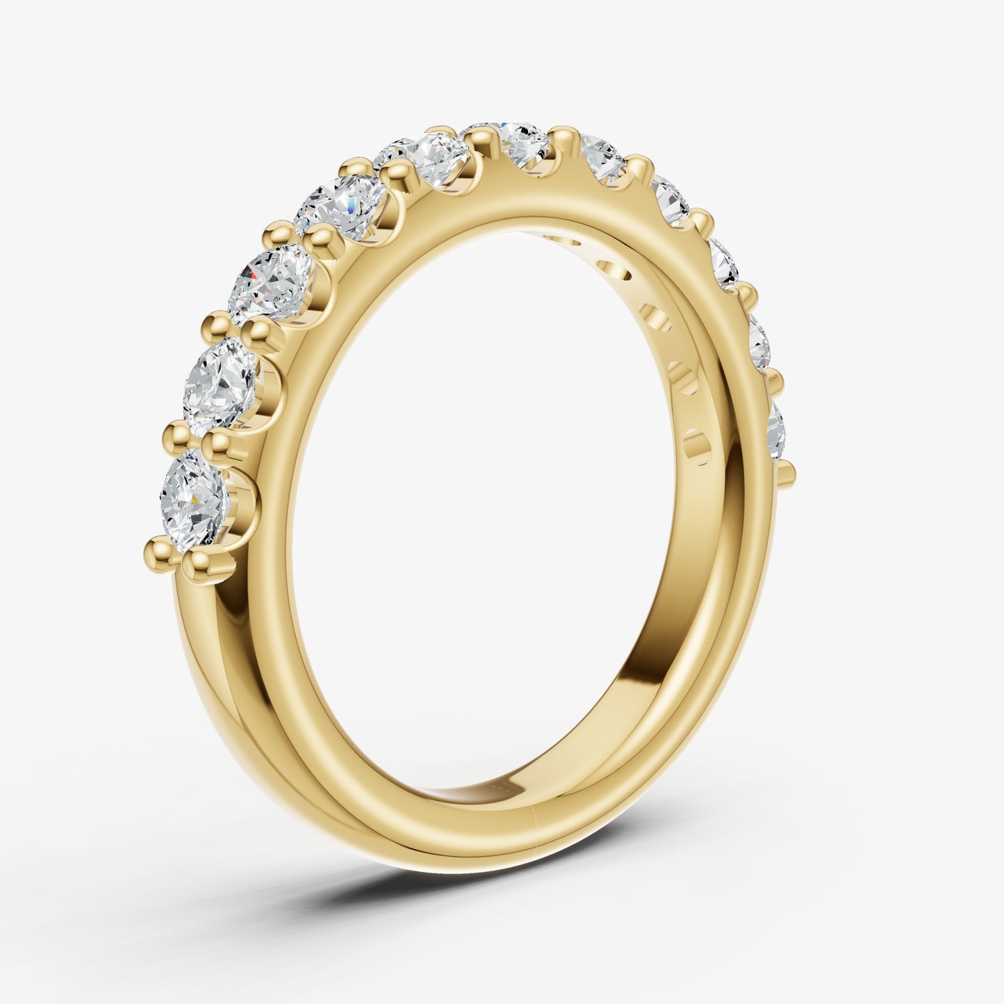 Shared Claw 0.10ct (10pt) Round Diamond Band