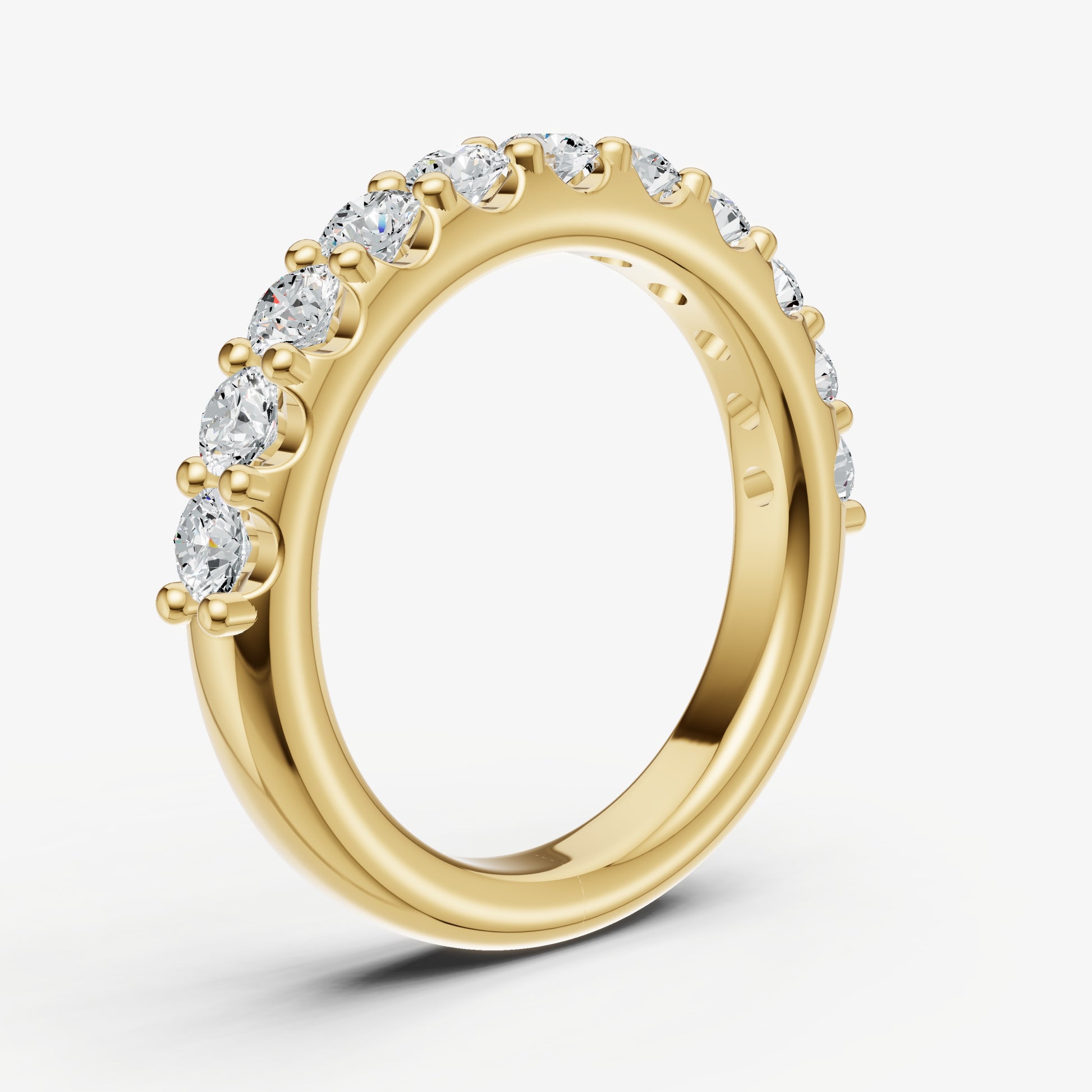 Shared Claw 0.10ct (10pt) Round Diamond Band