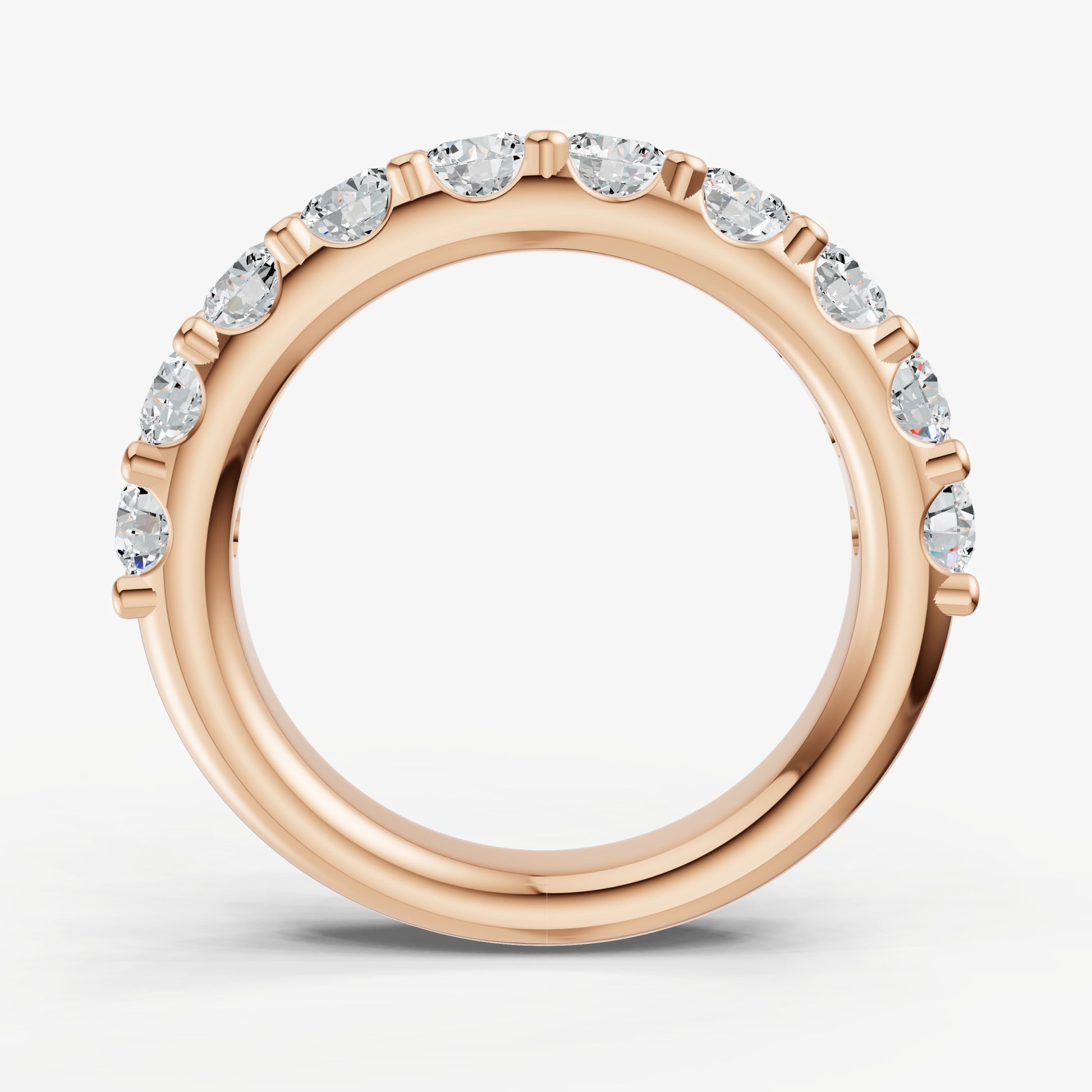 Shared Claw 0.15ct (15pt) Round Diamond Band