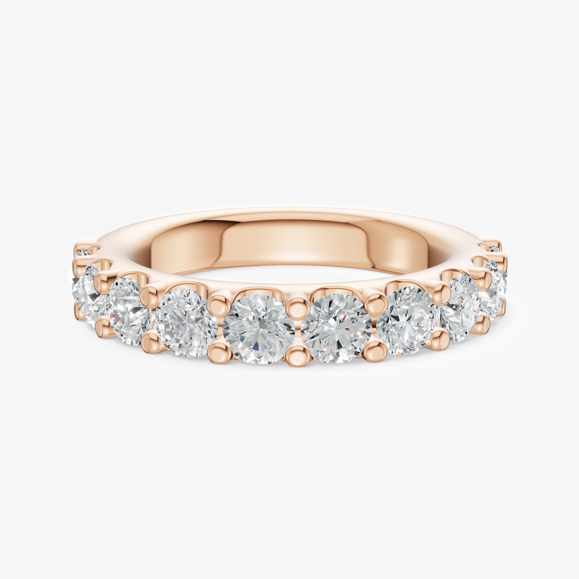 Shared Claw 0.15ct (15pt) Round Diamond Band