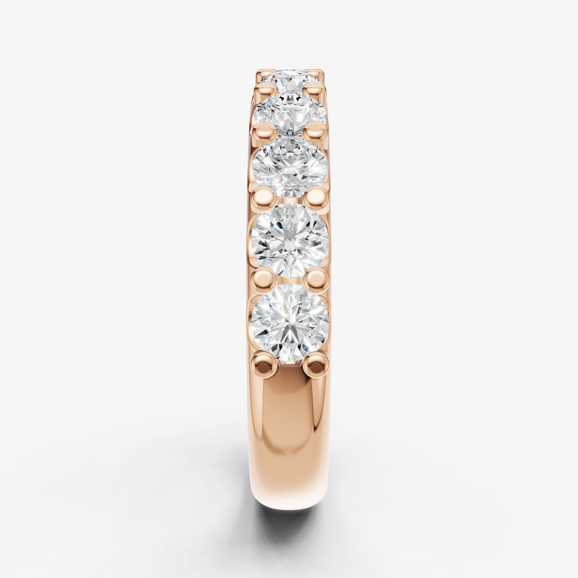 Shared Claw 0.15ct (15pt) Round Diamond Band