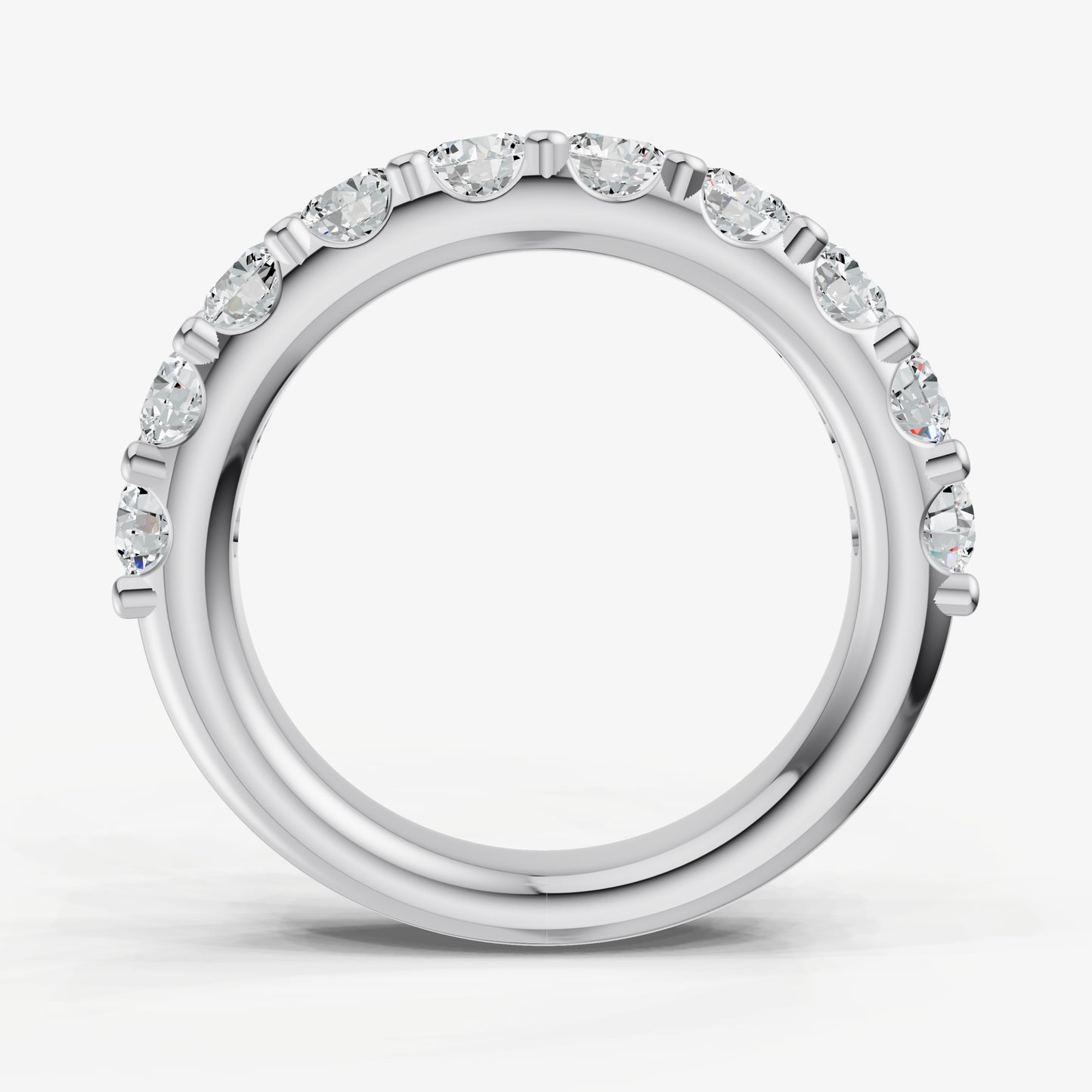 Shared Claw 0.15ct (15pt) Round Diamond Band