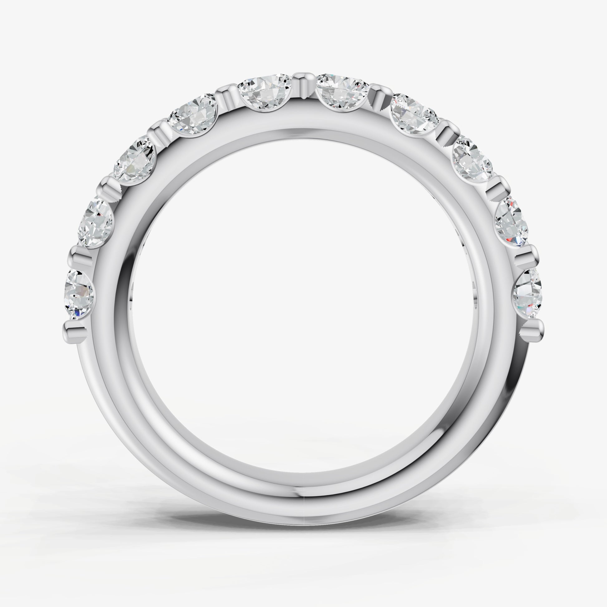 Shared Claw 0.15ct (15pt) Round Diamond Band