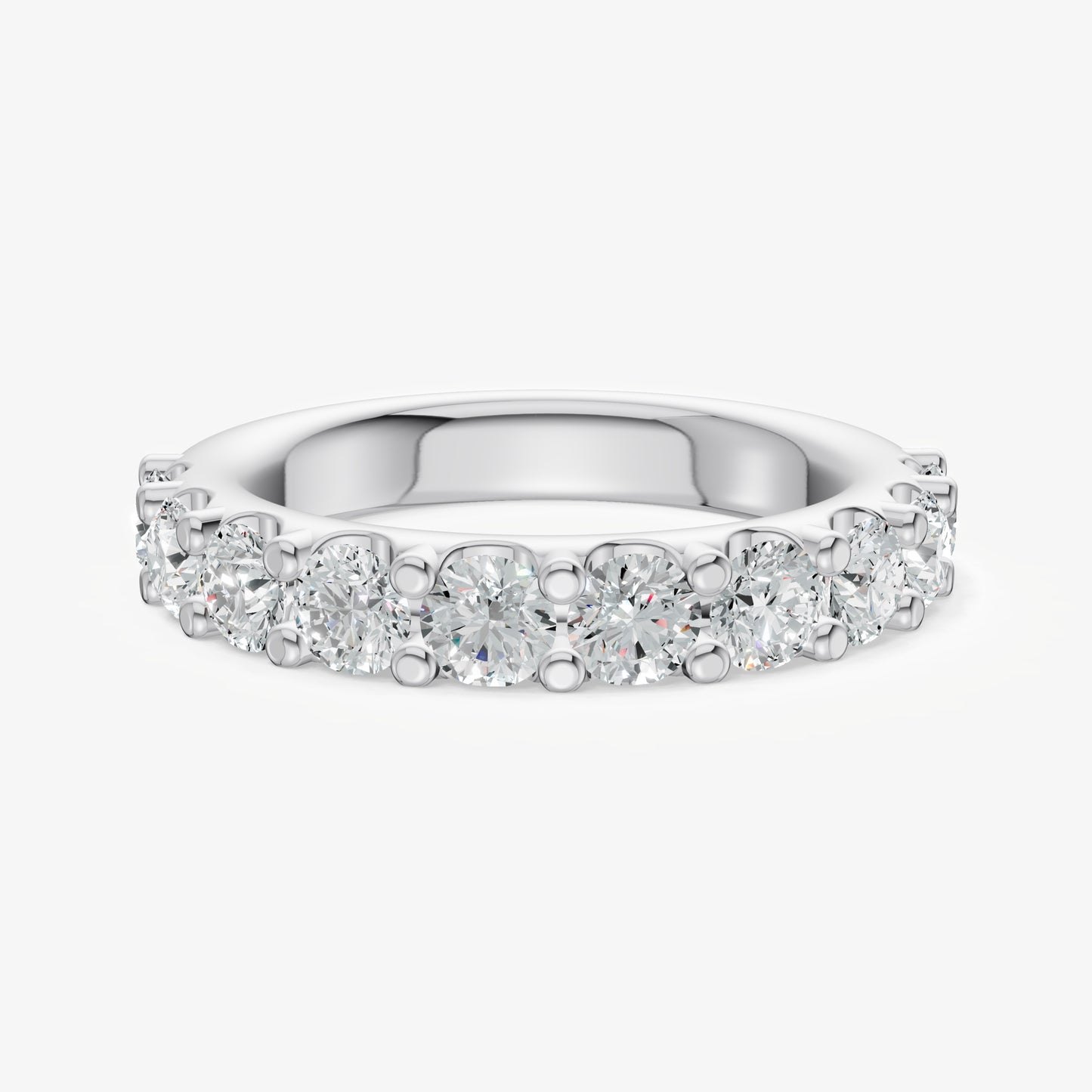 Shared Claw 0.15ct (15pt) Round Diamond Band