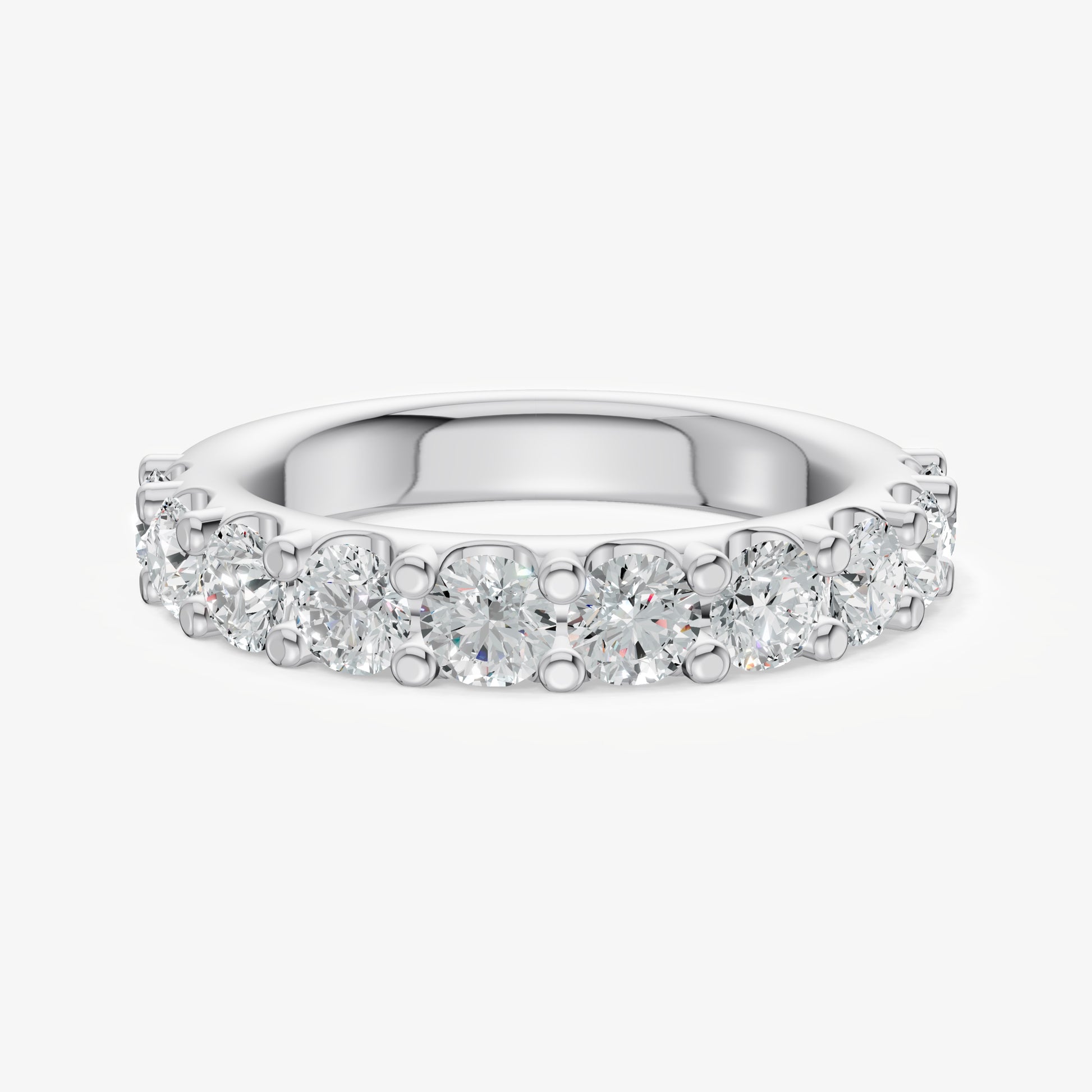 Shared Claw 0.15ct (15pt) Round Diamond Band