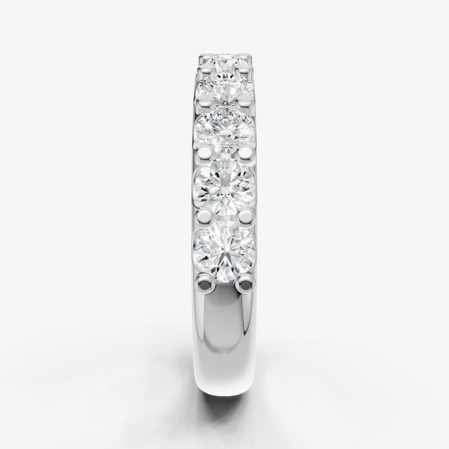 Shared Claw 0.15ct (15pt) Round Diamond Band