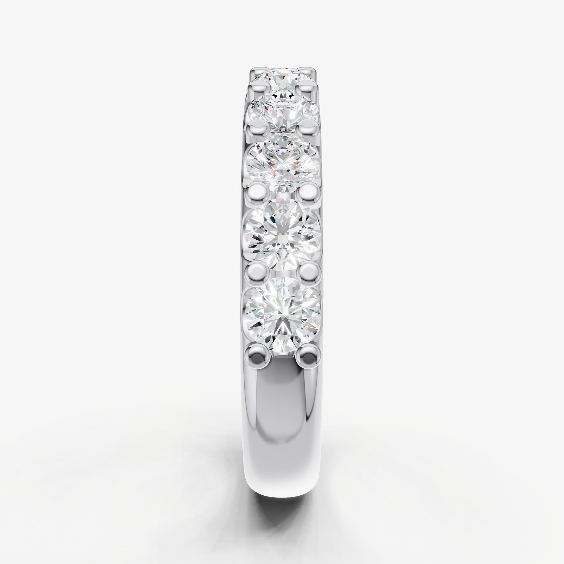 Shared Claw 0.15ct (15pt) Round Diamond Band