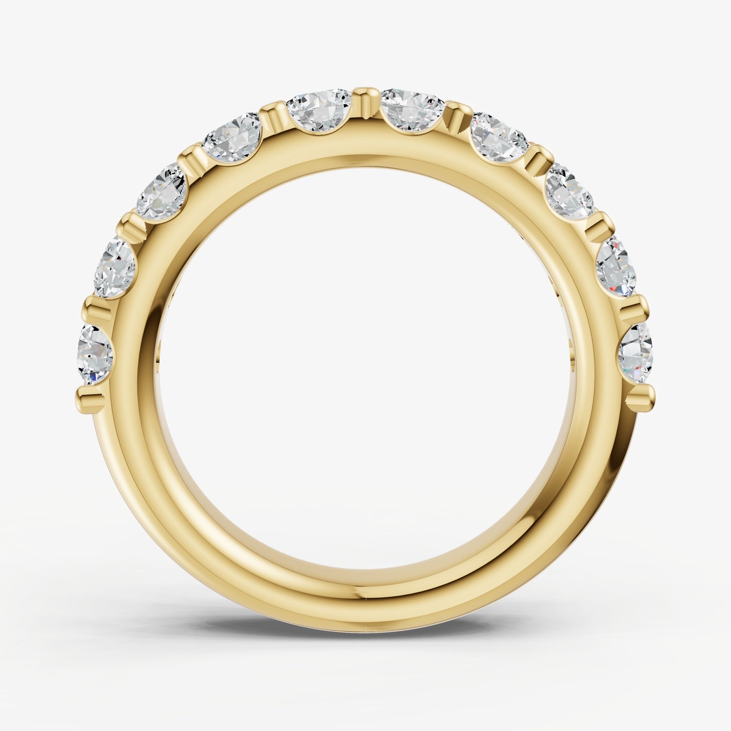 Shared Claw 0.15ct (15pt) Round Diamond Band