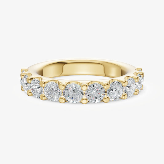 Shared Claw 0.15ct (15pt) Round Diamond Band