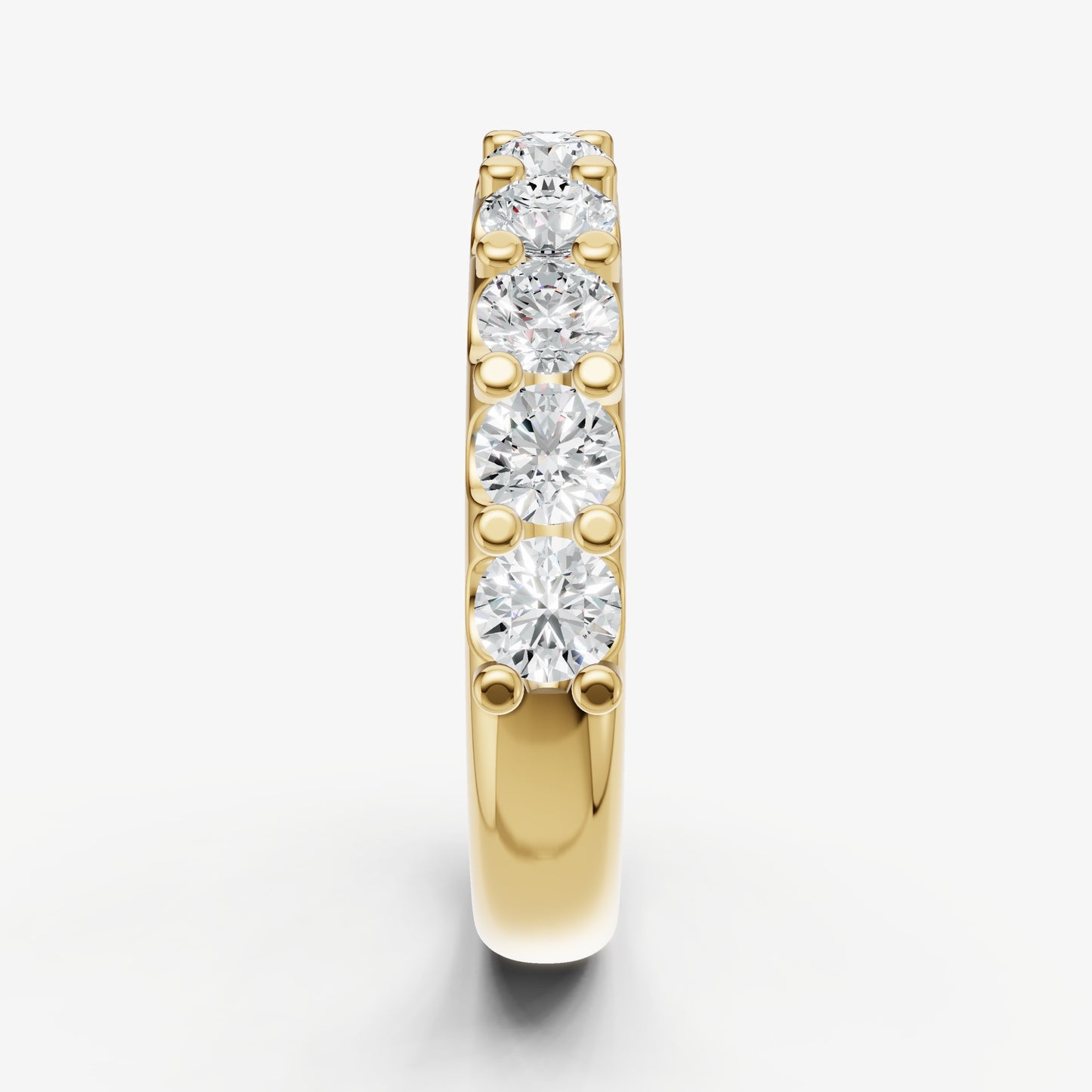 Shared Claw 0.15ct (15pt) Round Diamond Band