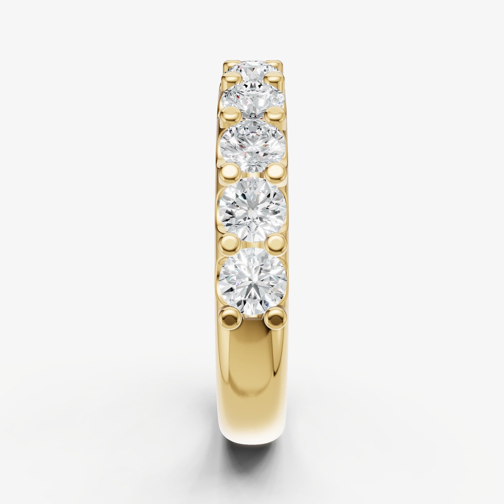 Shared Claw 0.15ct (15pt) Round Diamond Band