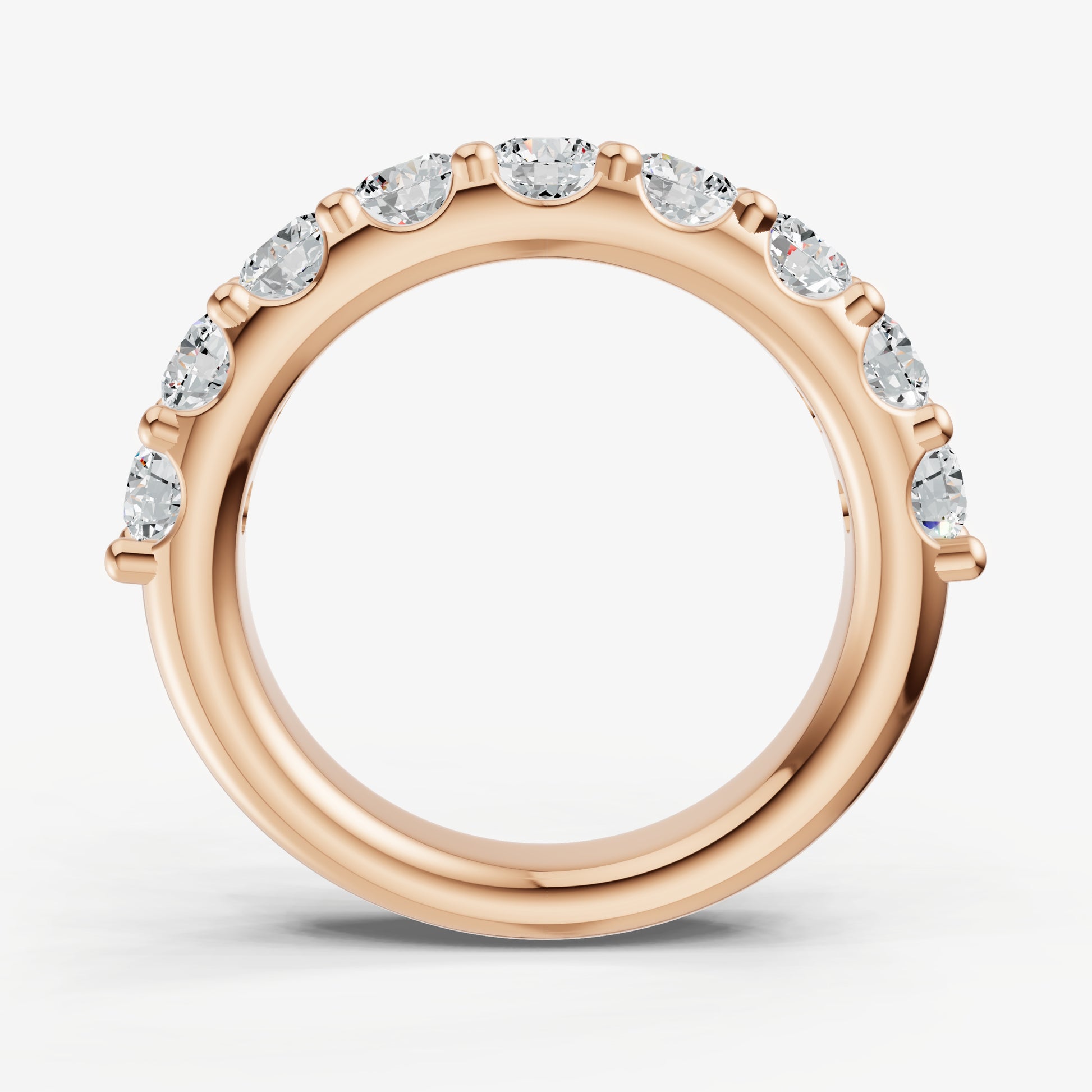Shared Claw 0.20ct (20pt) Round Diamond Band