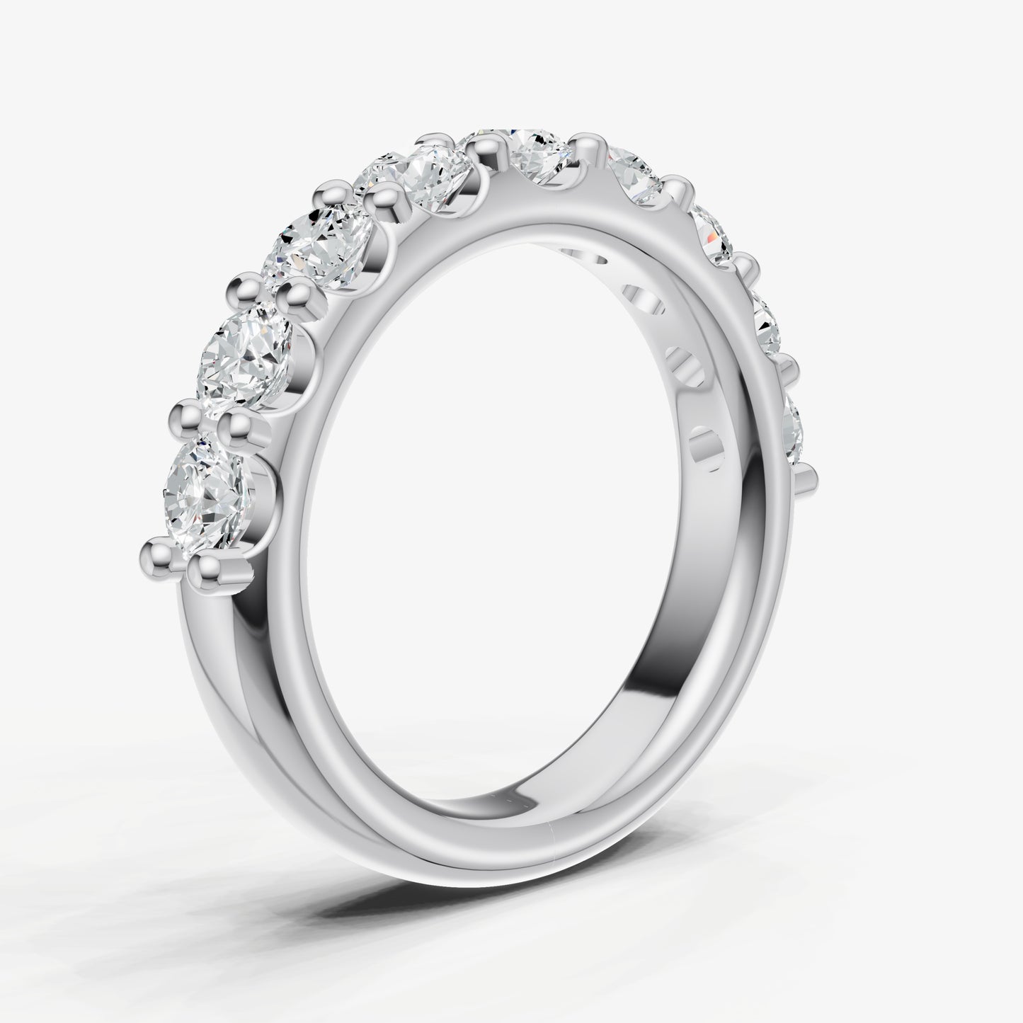 Shared Claw 0.20ct (20pt) Round Diamond Band
