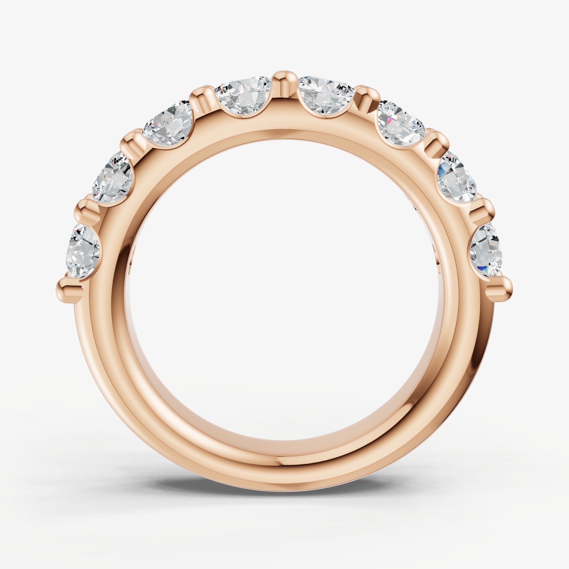 Shared Claw 0.25ct (25pt) Round Diamond Band