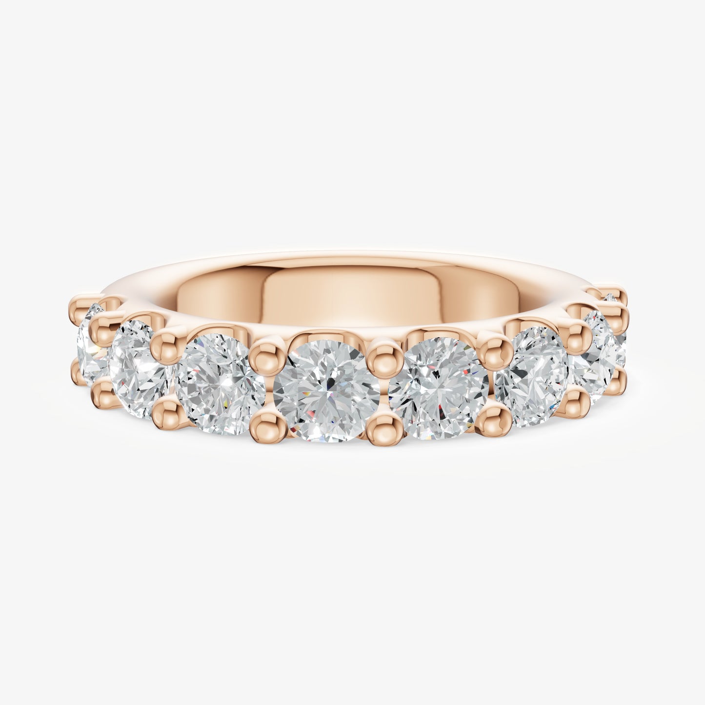 Shared Claw 0.25ct (25pt) Round Diamond Band