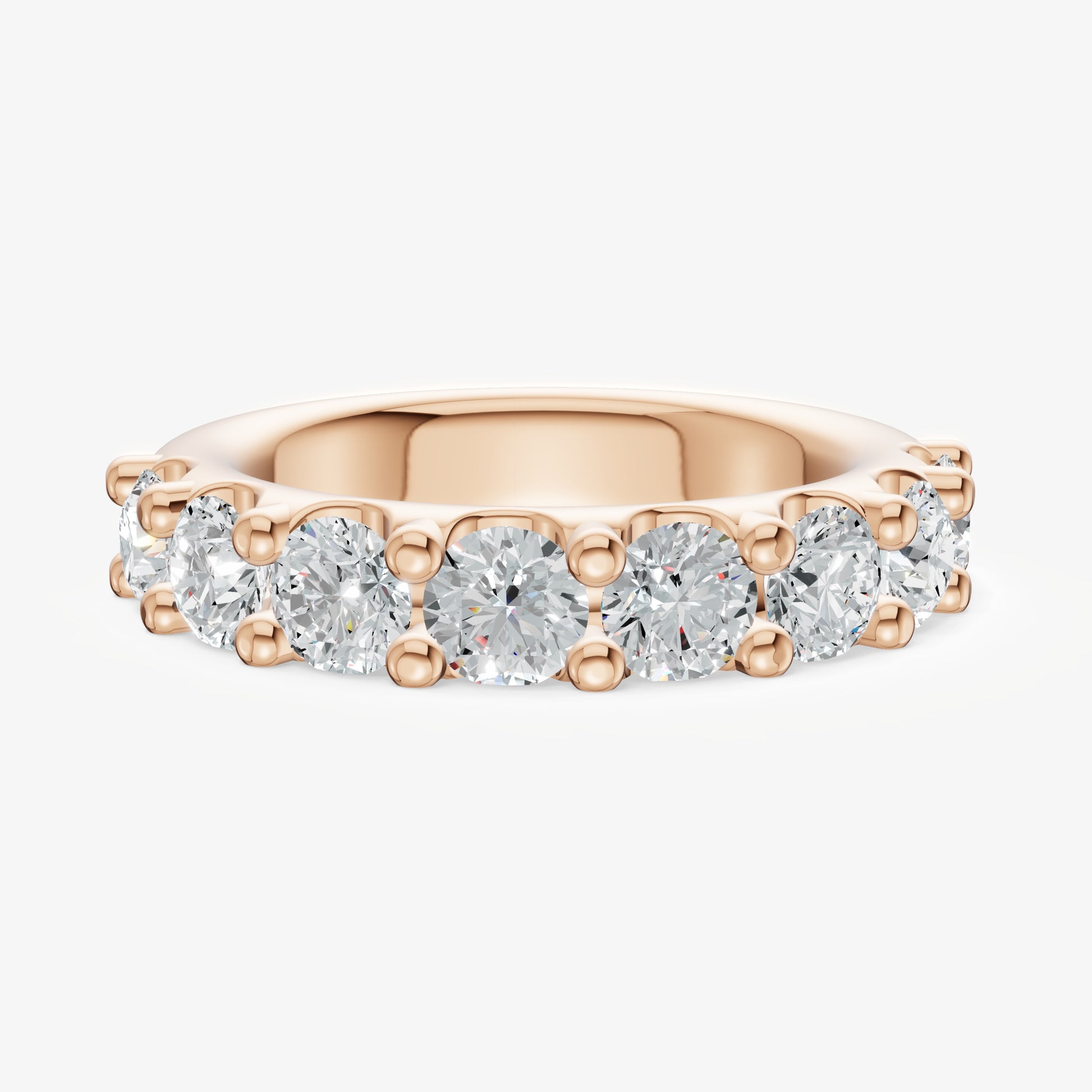 Shared Claw 0.25ct (25pt) Round Diamond Band