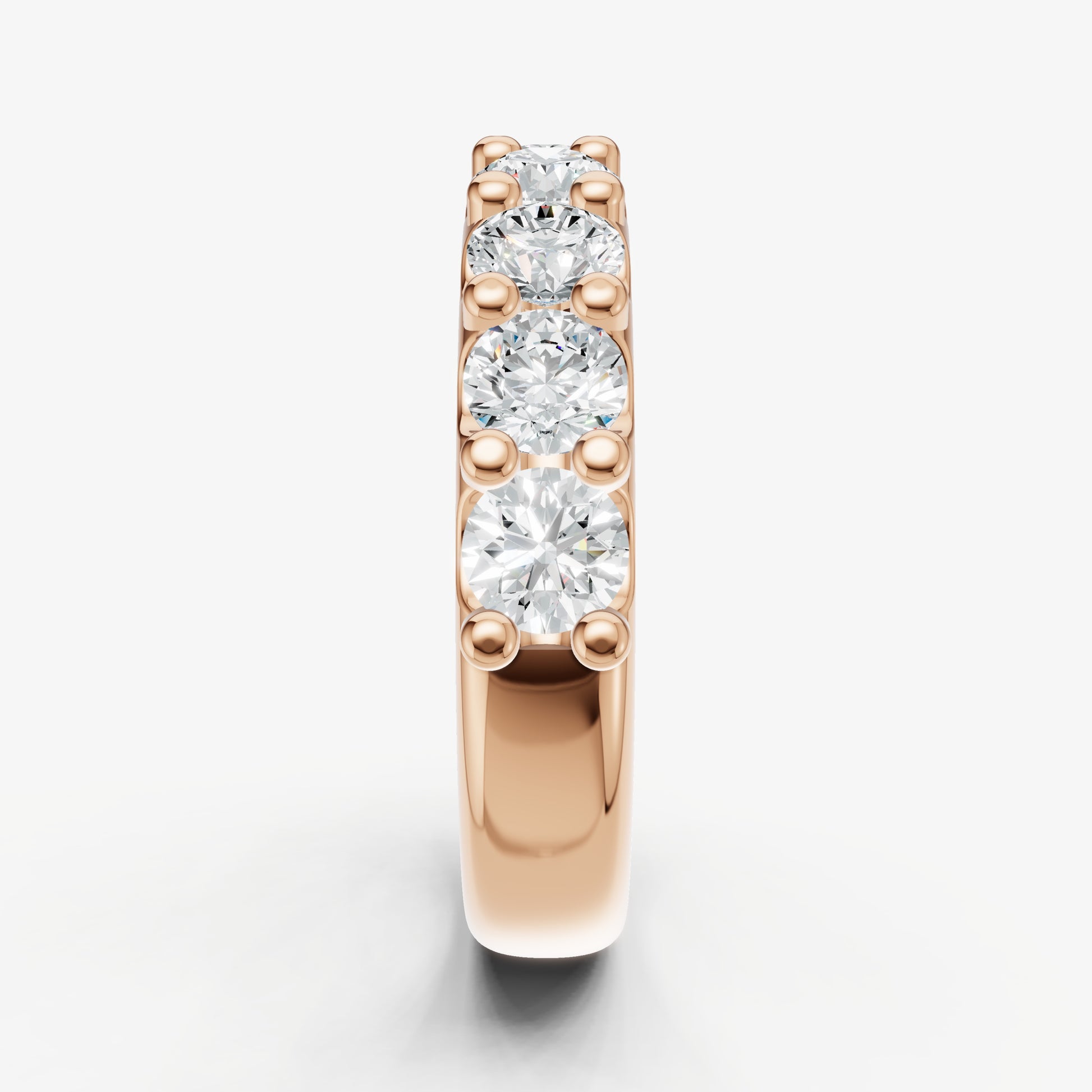 Shared Claw 0.25ct (25pt) Round Diamond Band
