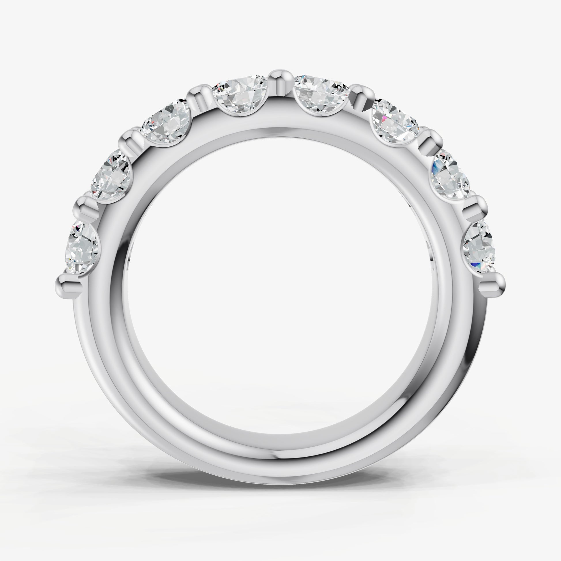Shared Claw 0.25ct (25pt) Round Diamond Band