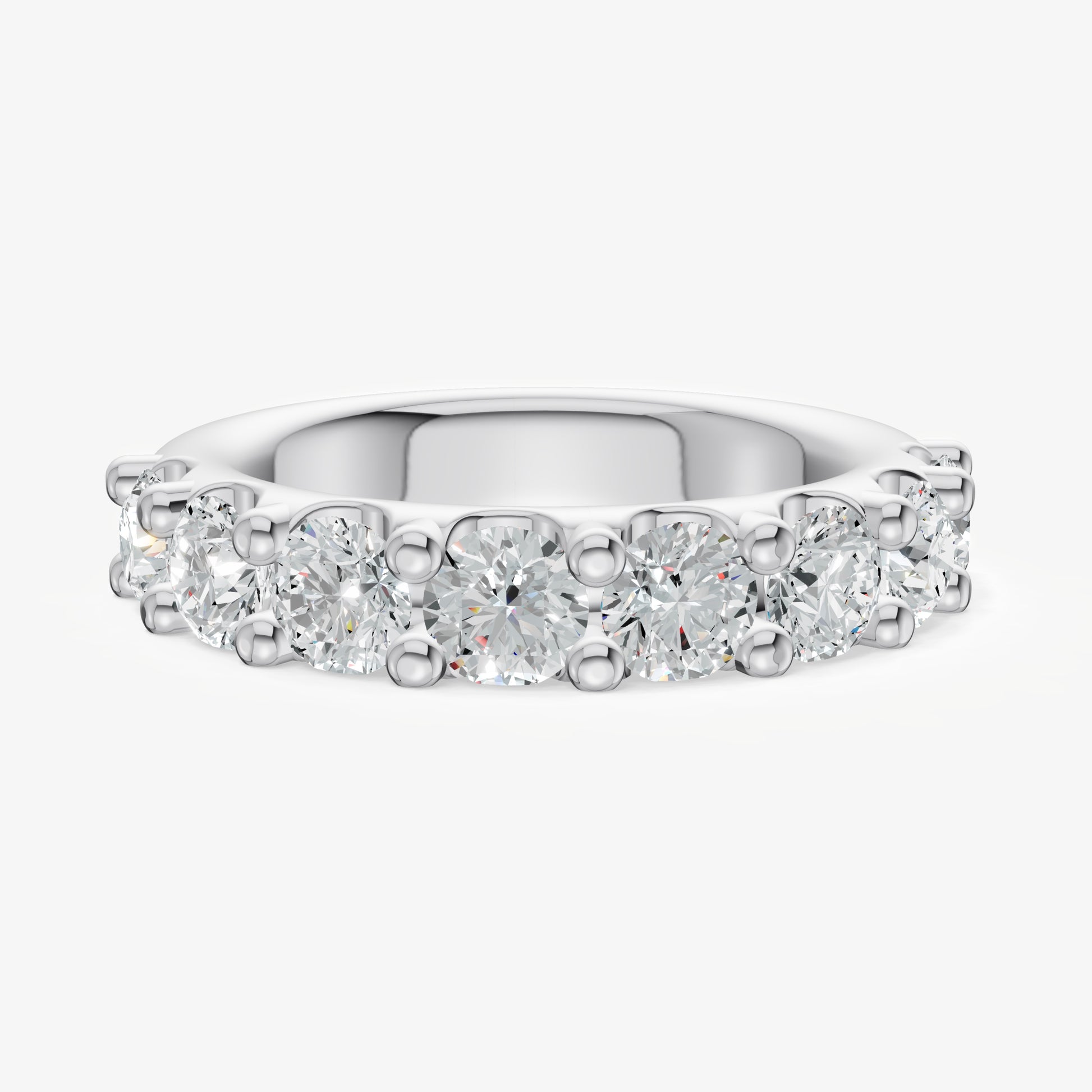 Shared Claw 0.25ct (25pt) Round Diamond Band