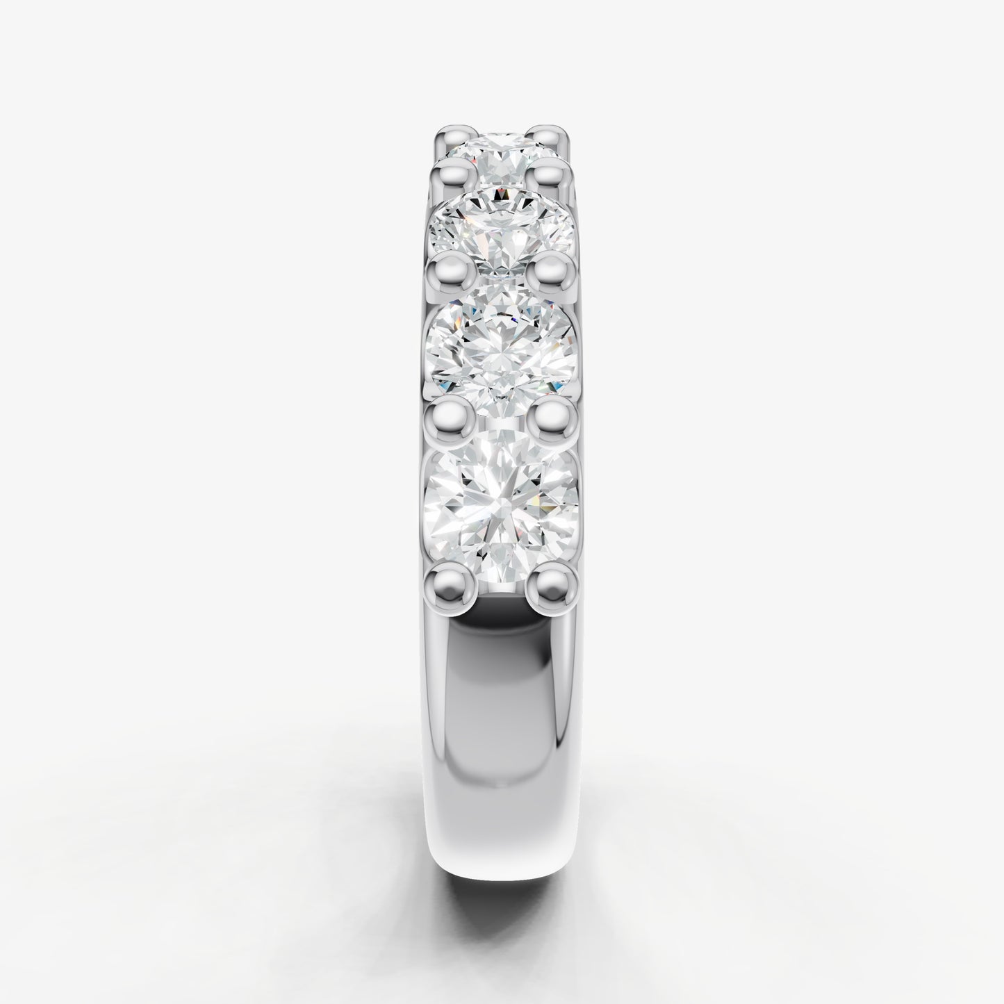 Shared Claw 0.25ct (25pt) Round Diamond Band
