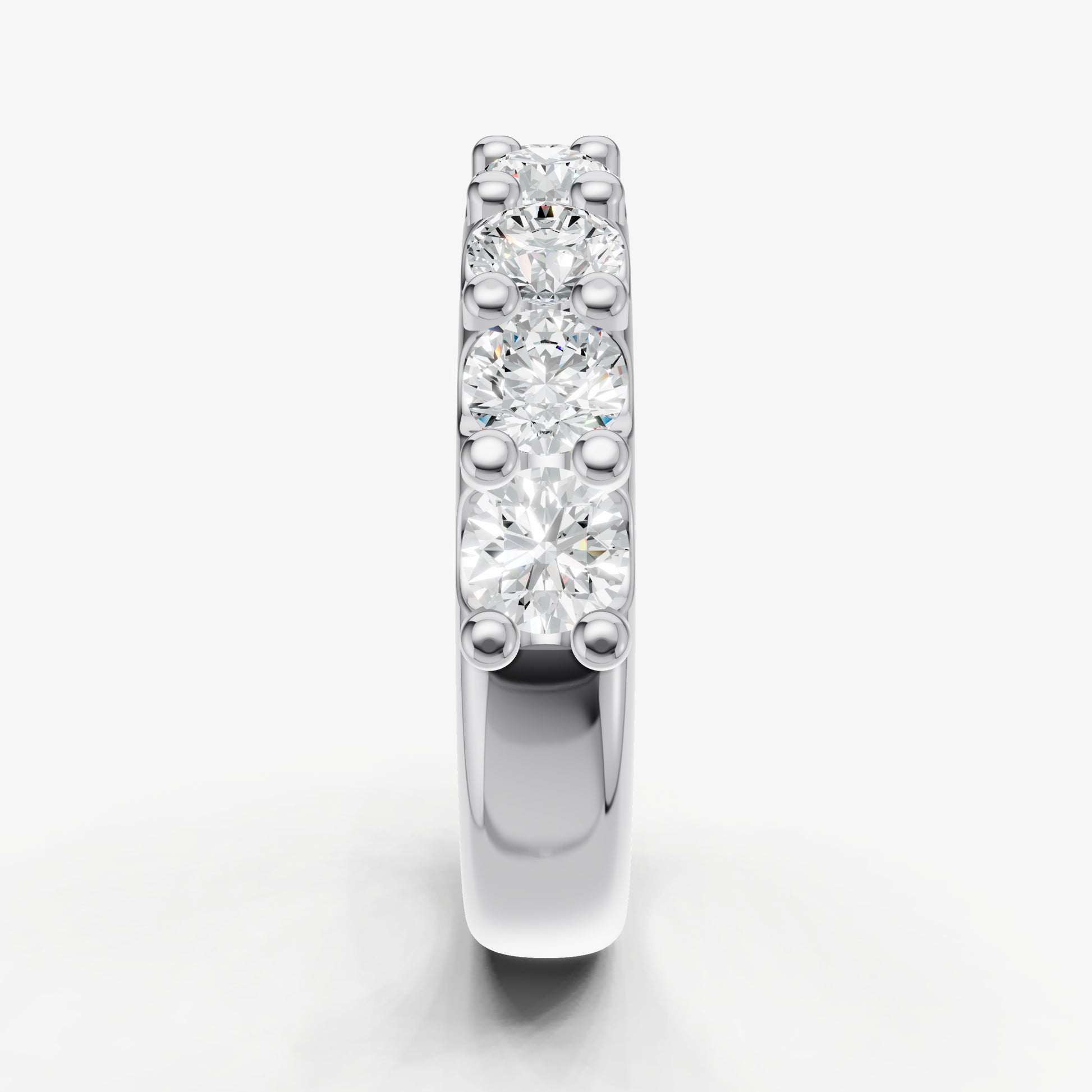 Shared Claw 0.25ct (25pt) Round Diamond Band