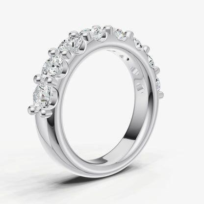 Shared Claw 0.25ct (25pt) Round Diamond Band