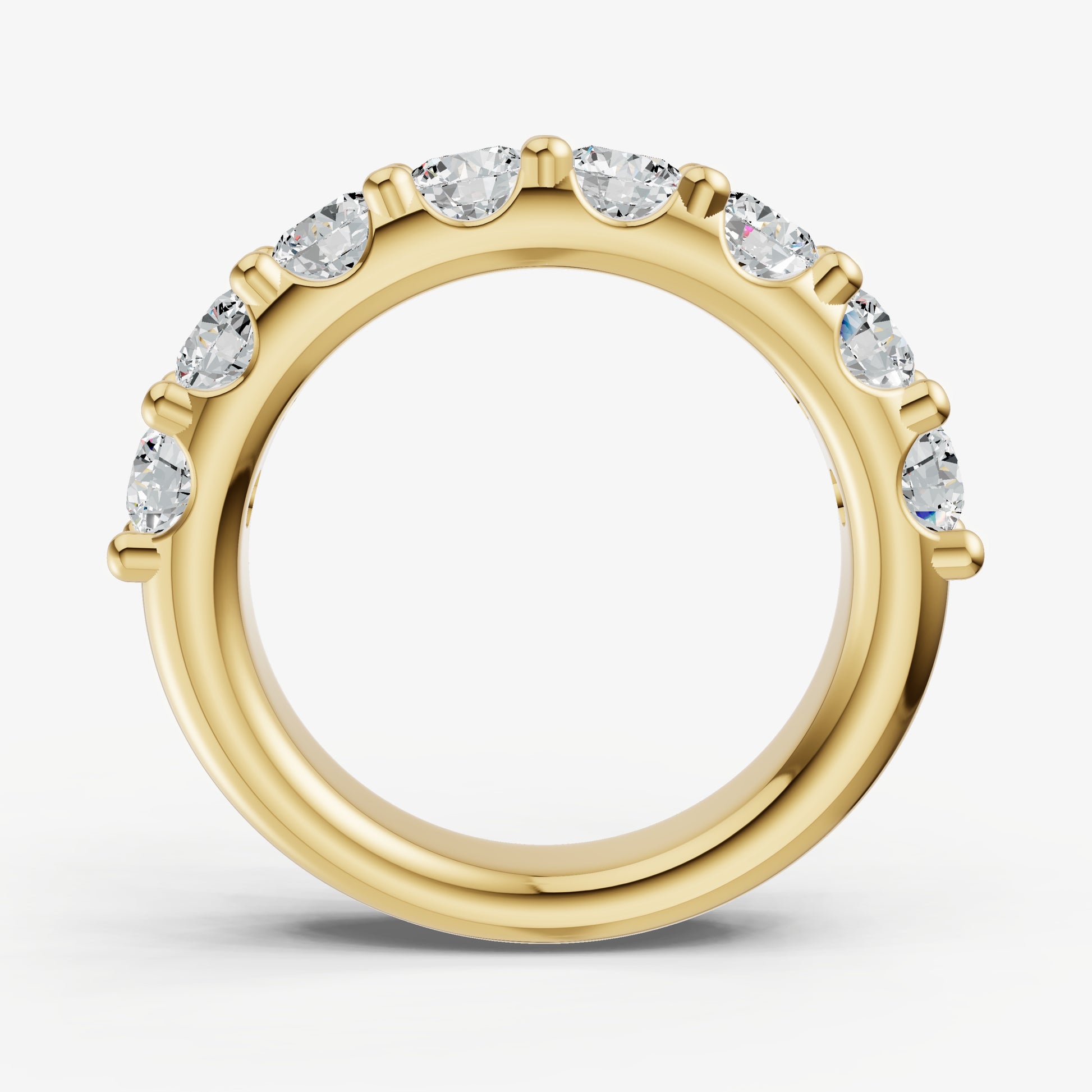 Shared Claw 0.25ct (25pt) Round Diamond Band