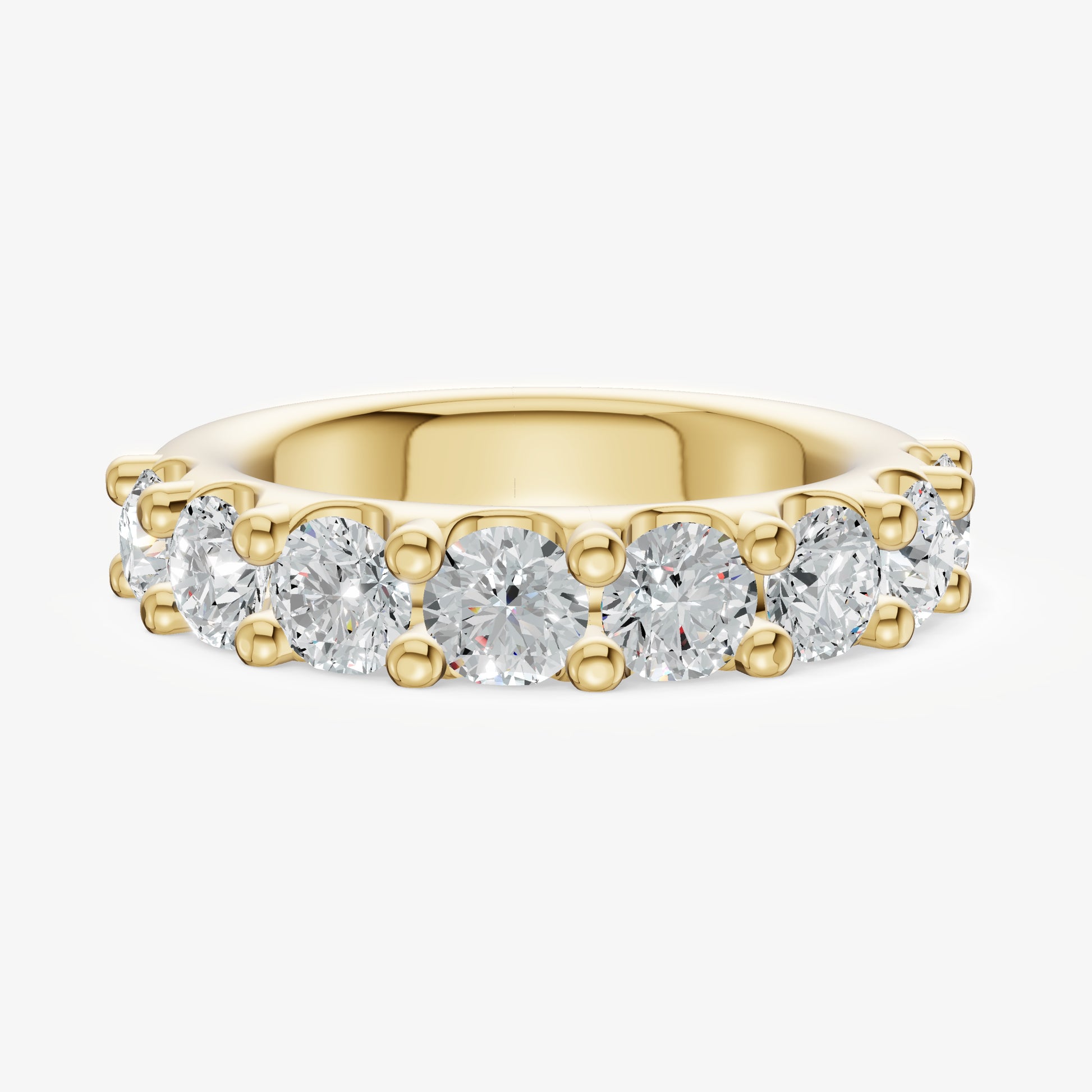 Shared Claw 0.25ct (25pt) Round Diamond Band