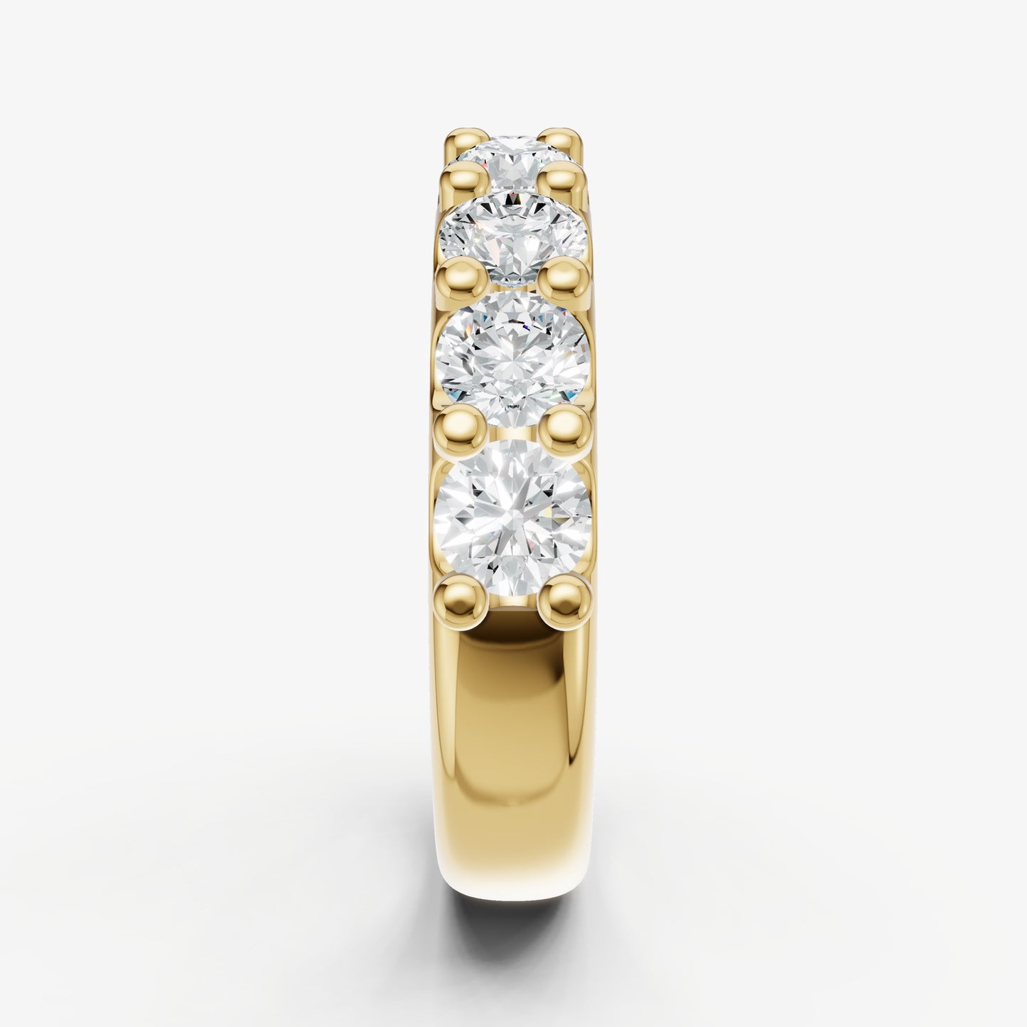 Shared Claw 0.25ct (25pt) Round Diamond Band
