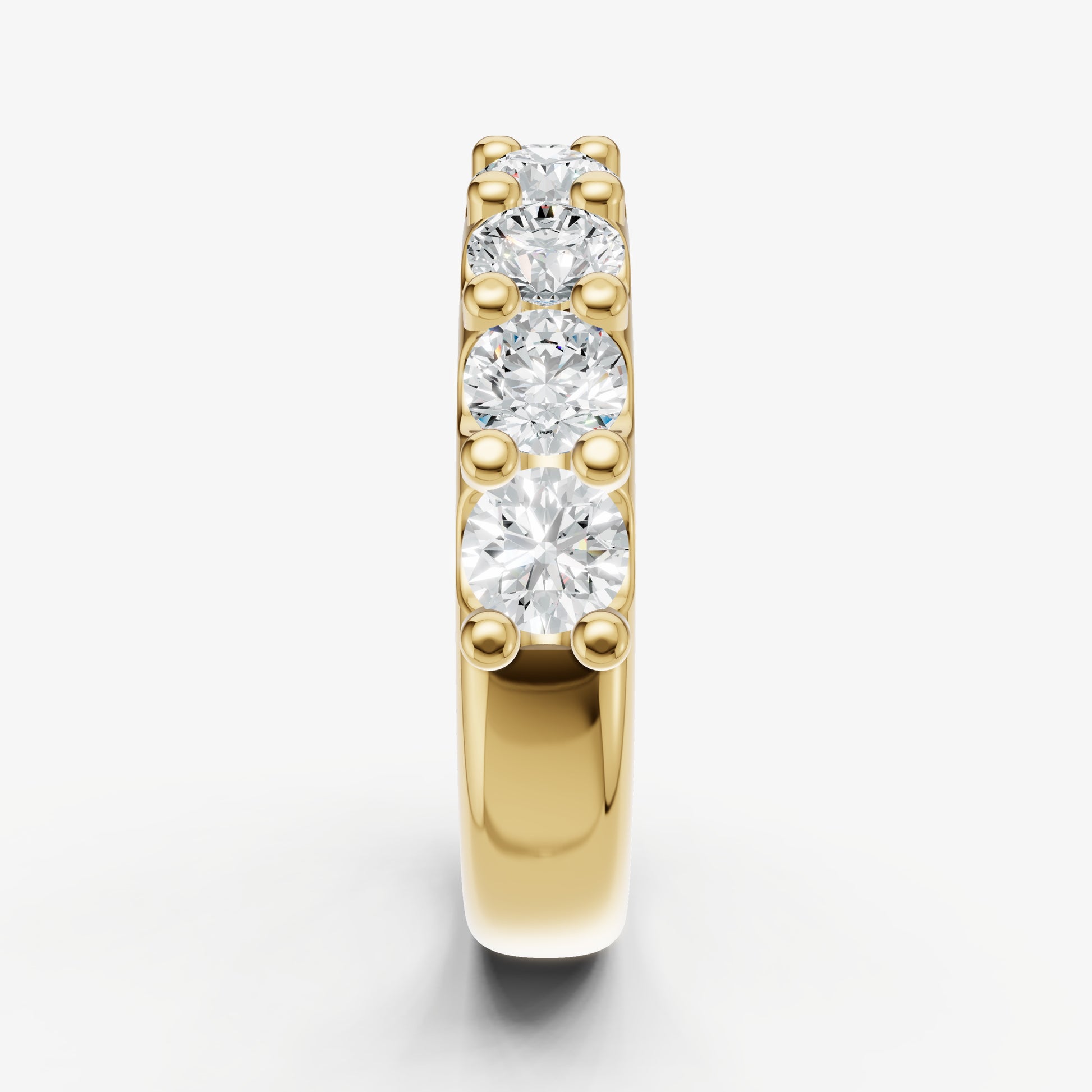 Shared Claw 0.25ct (25pt) Round Diamond Band