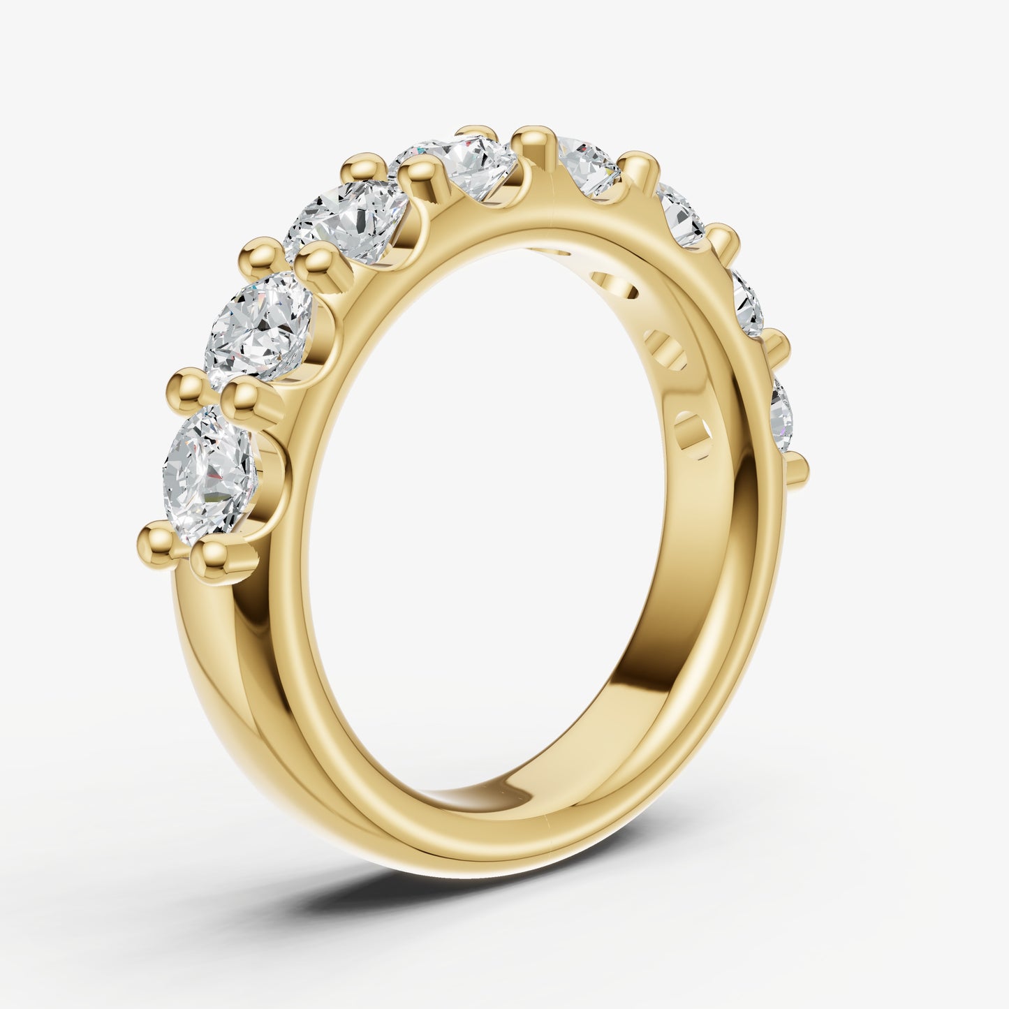 Shared Claw 0.25ct (25pt) Round Diamond Band