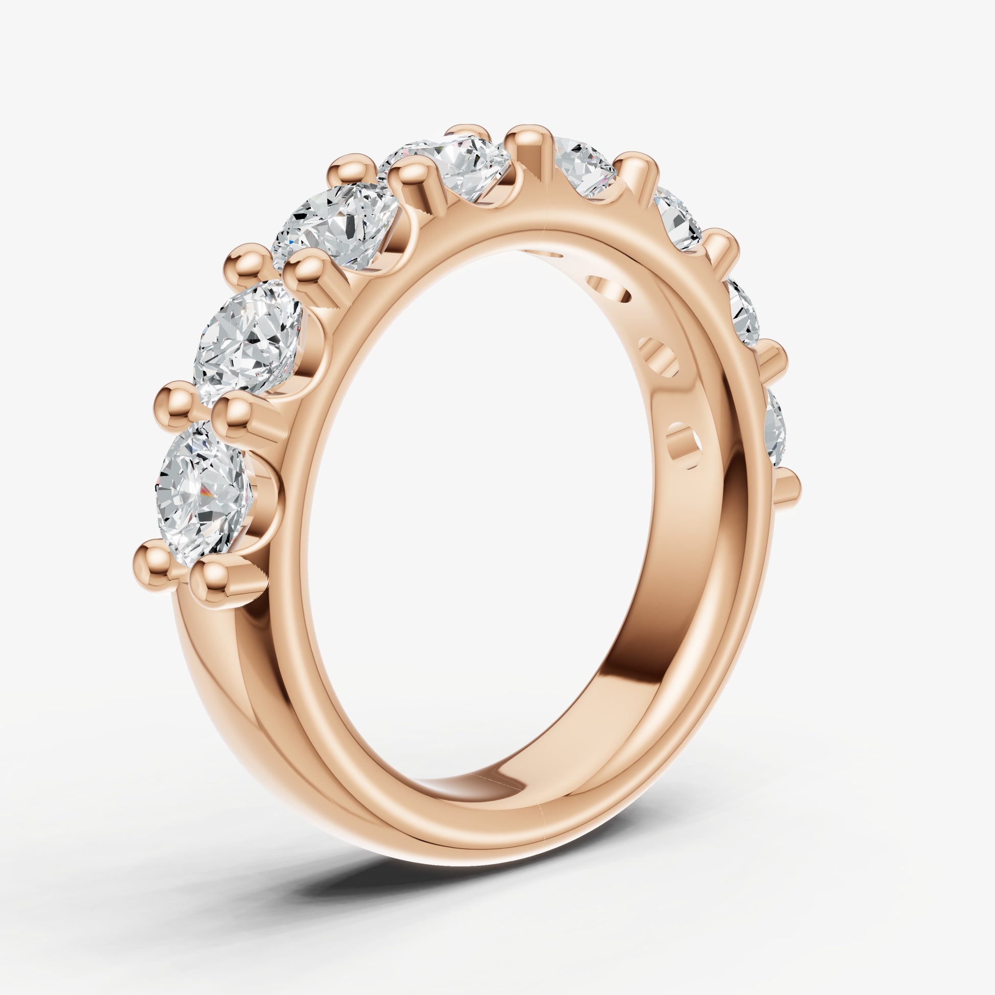 Shared Claw 0.30ct (30pt) Round Diamond Band