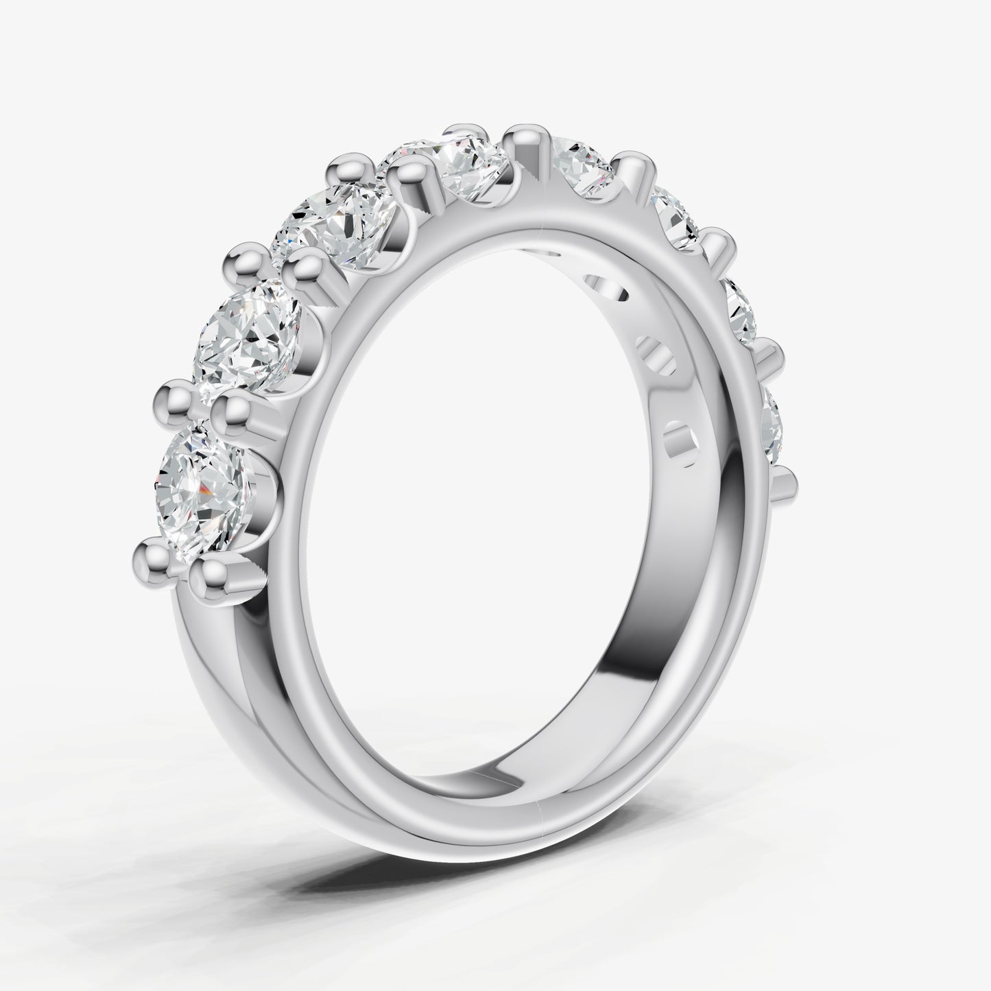 Shared Claw 0.30ct (30pt) Round Diamond Band