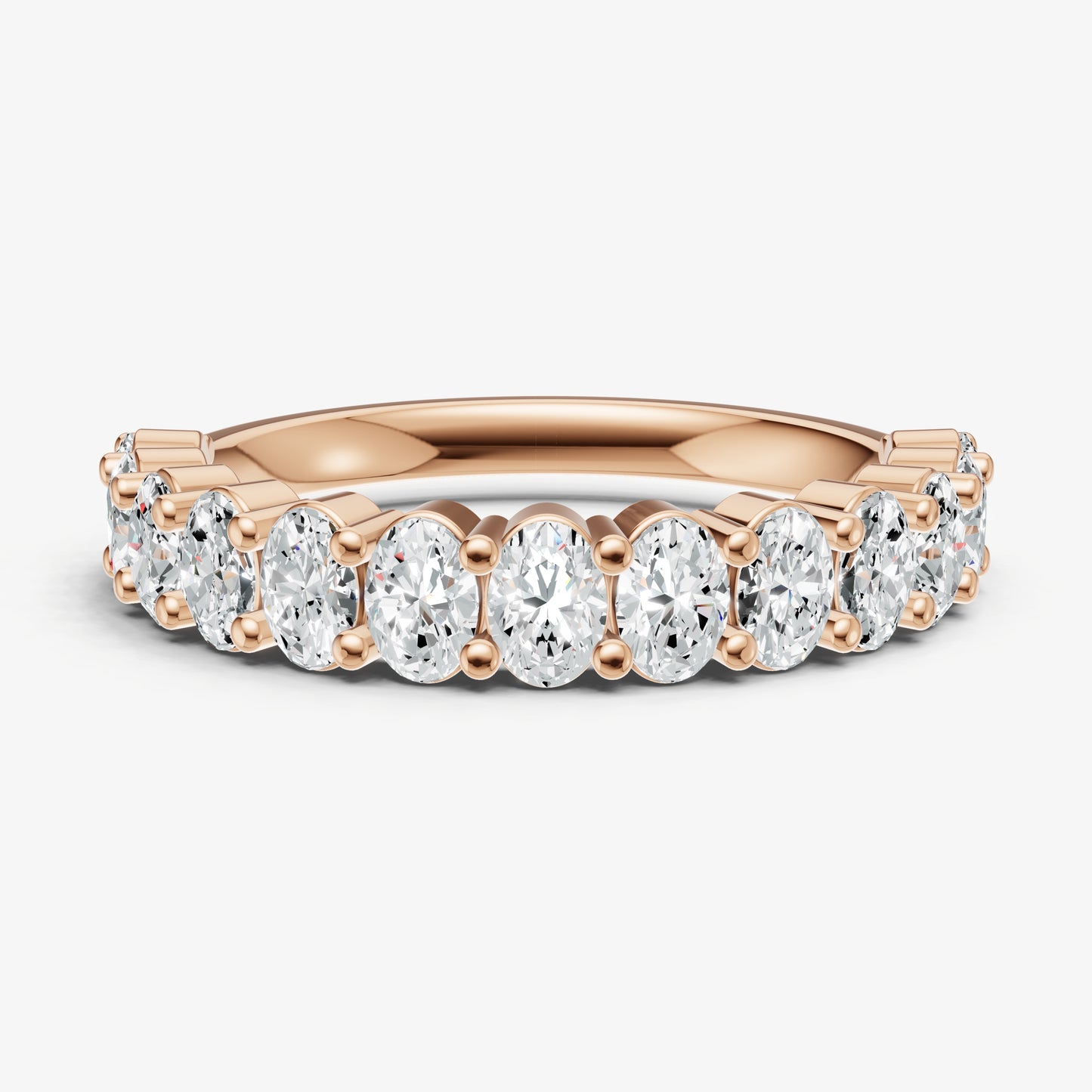 Prong Set Oval 15pt Diamond Band