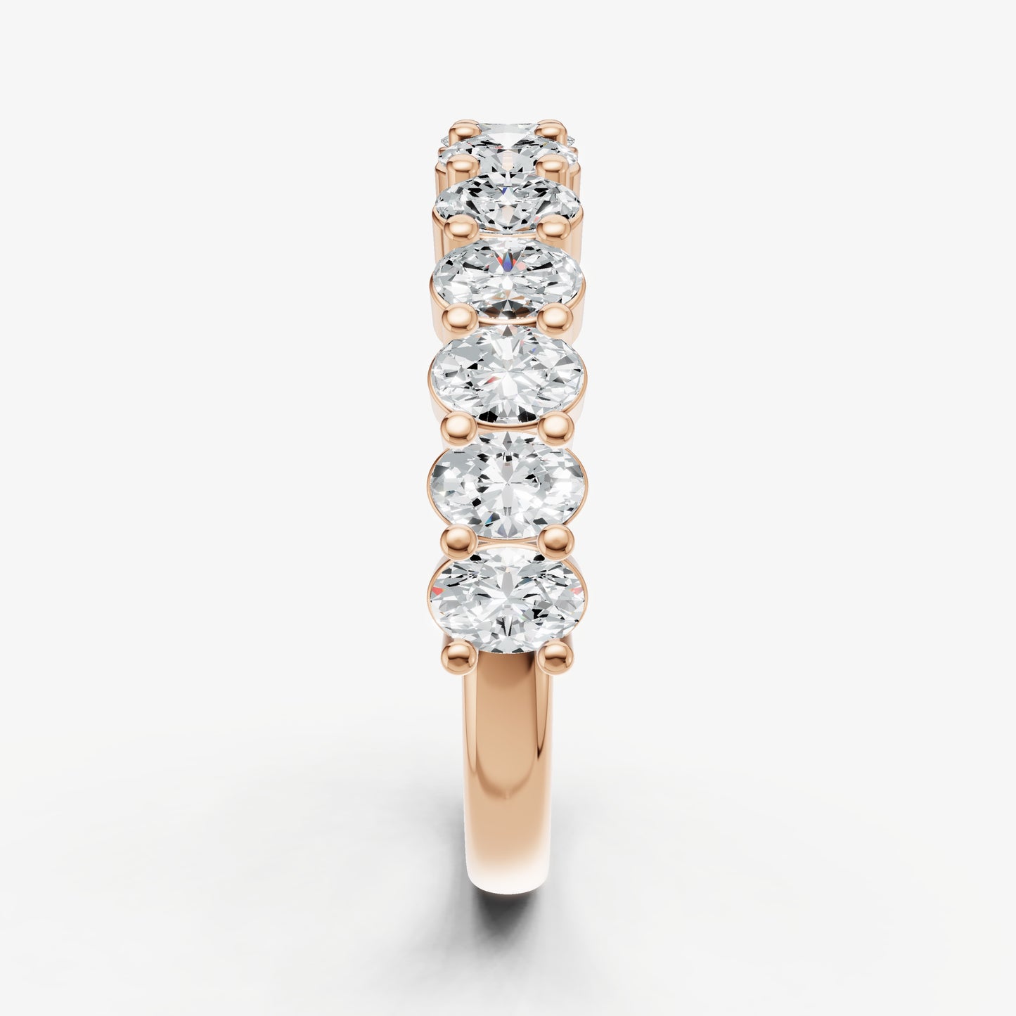 Prong Set Oval 15pt Diamond Band
