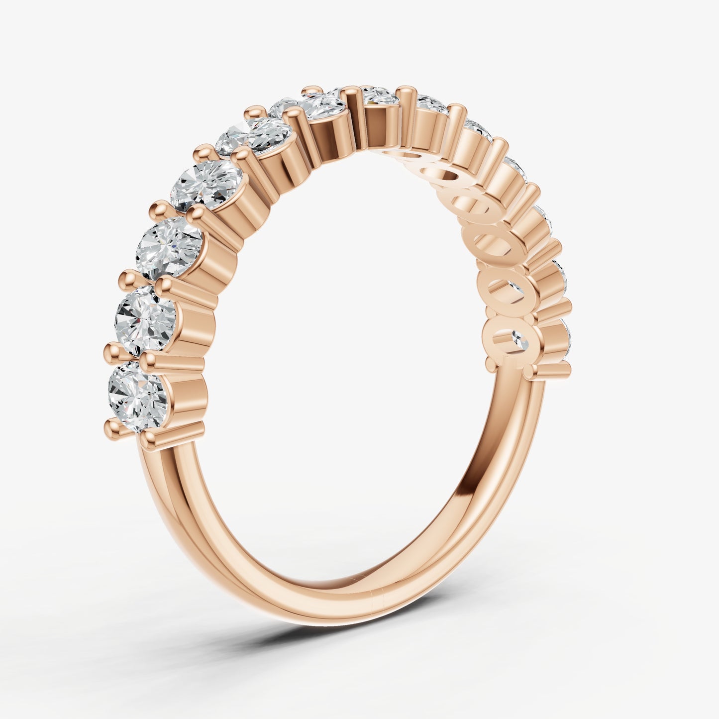 Prong Set Oval 15pt Diamond Band