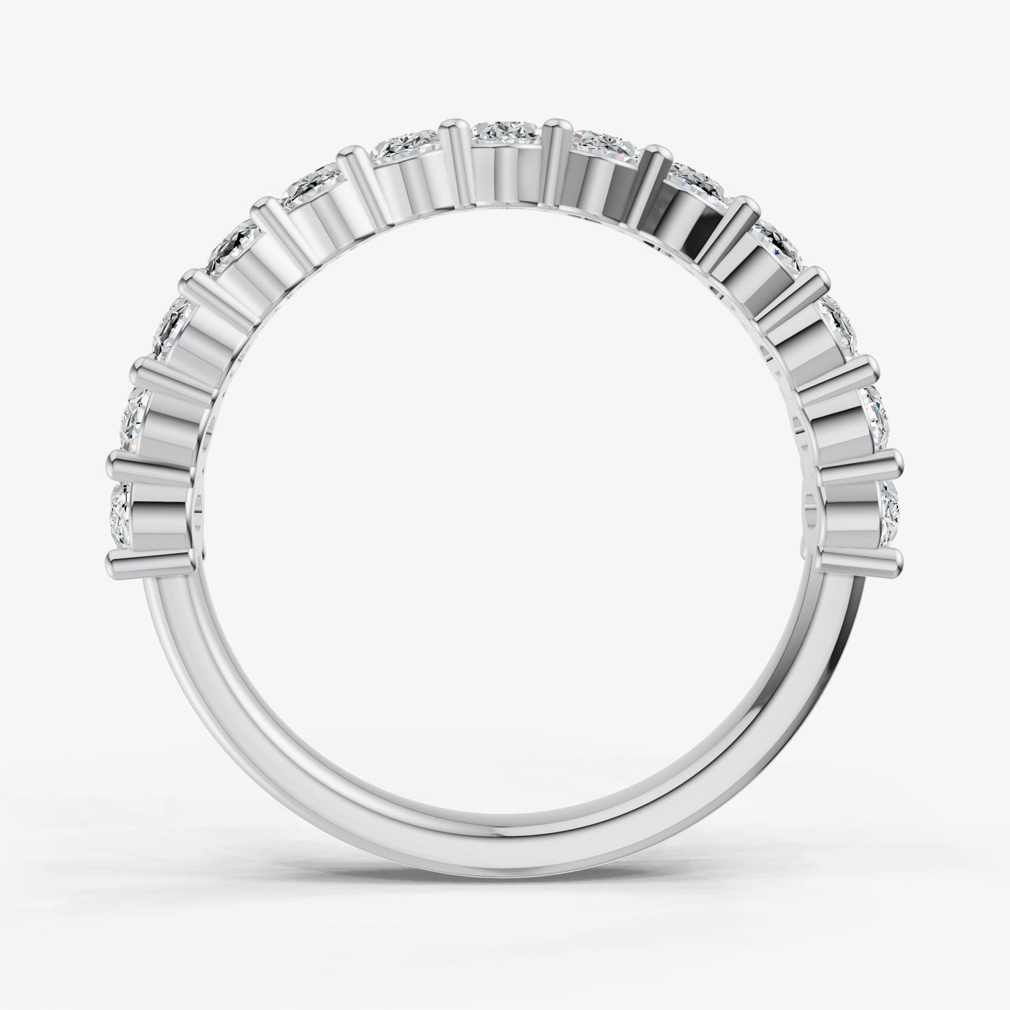 Prong Set Oval 15pt Diamond Band