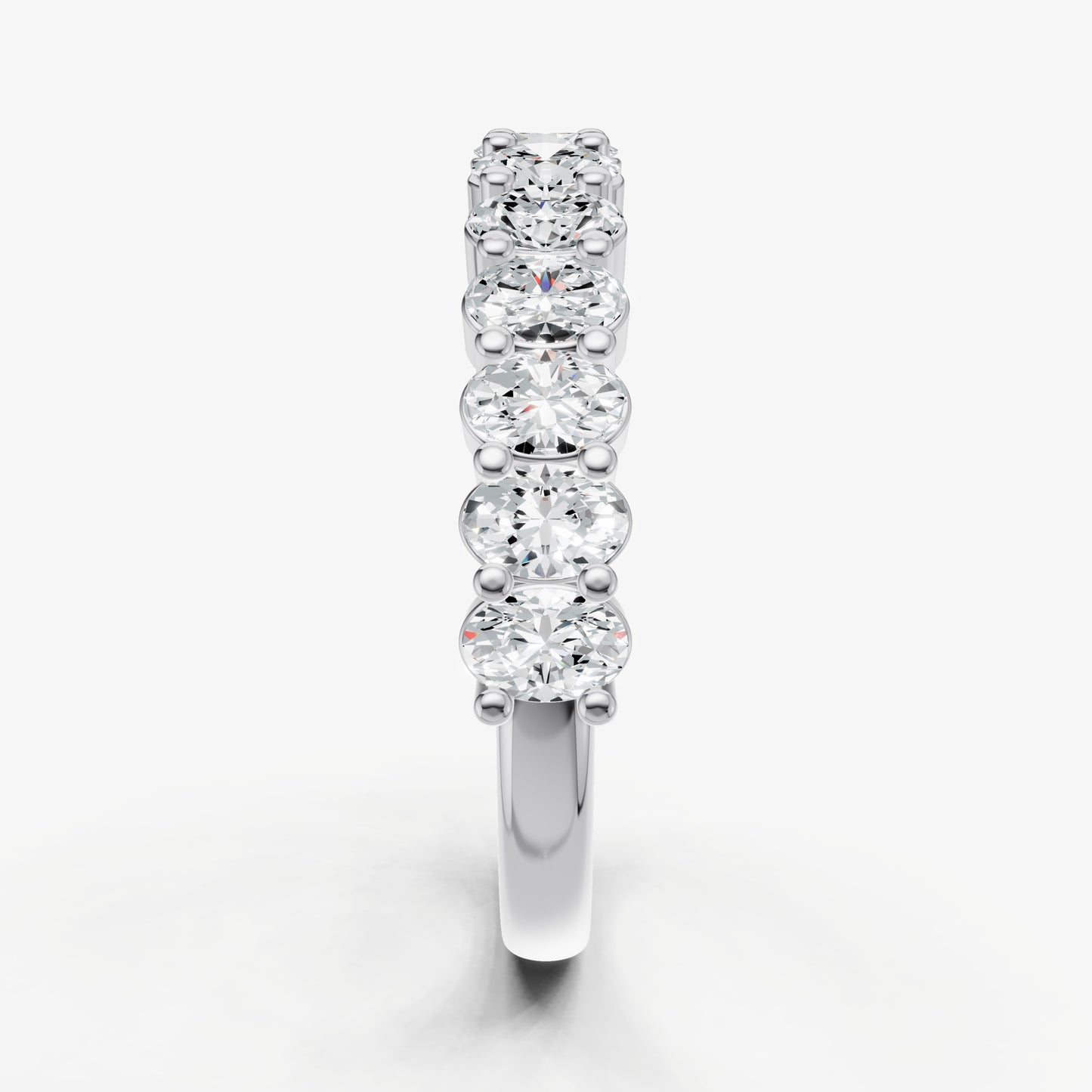 Prong Set Oval 15pt Diamond Band