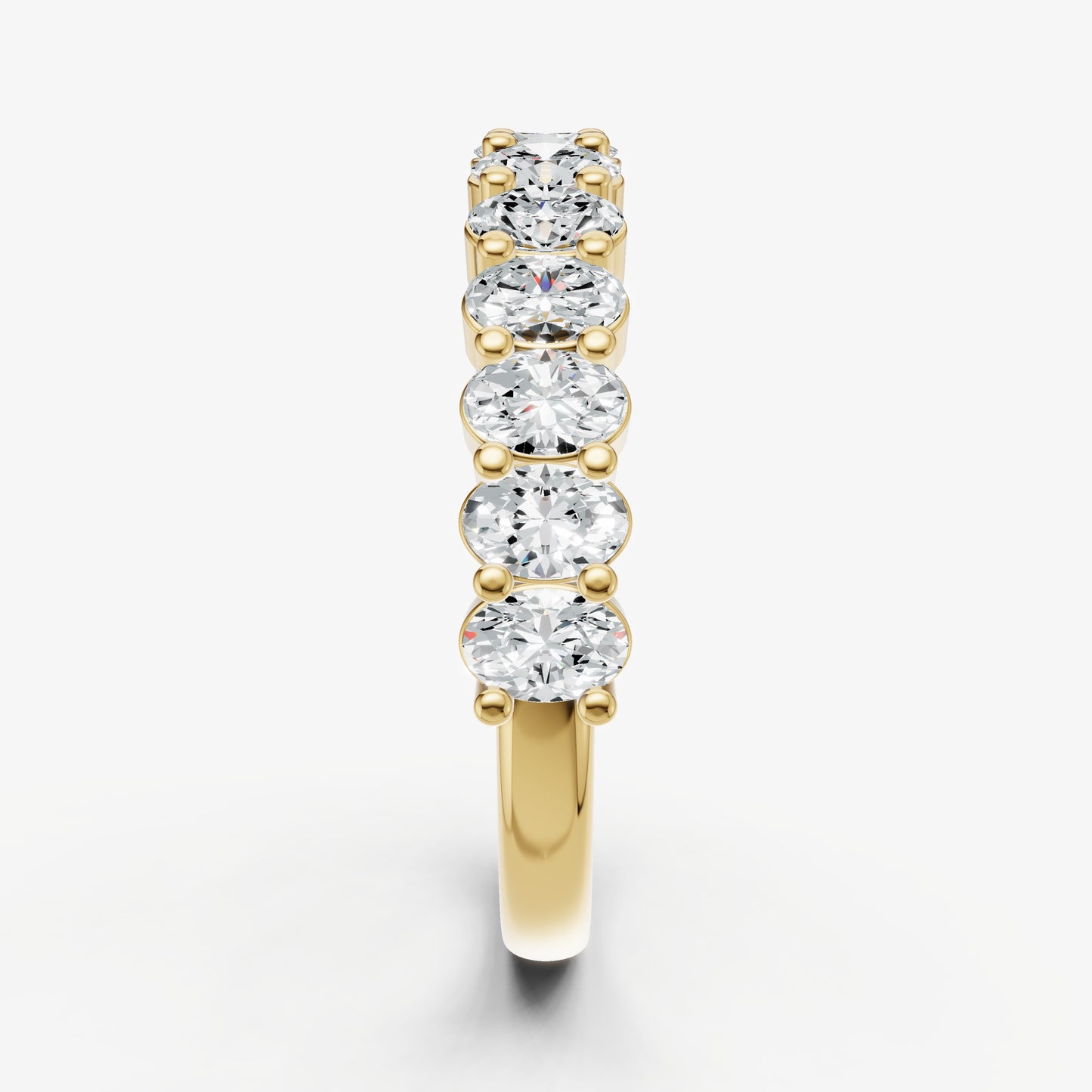 Prong Set Oval 15pt Diamond Band