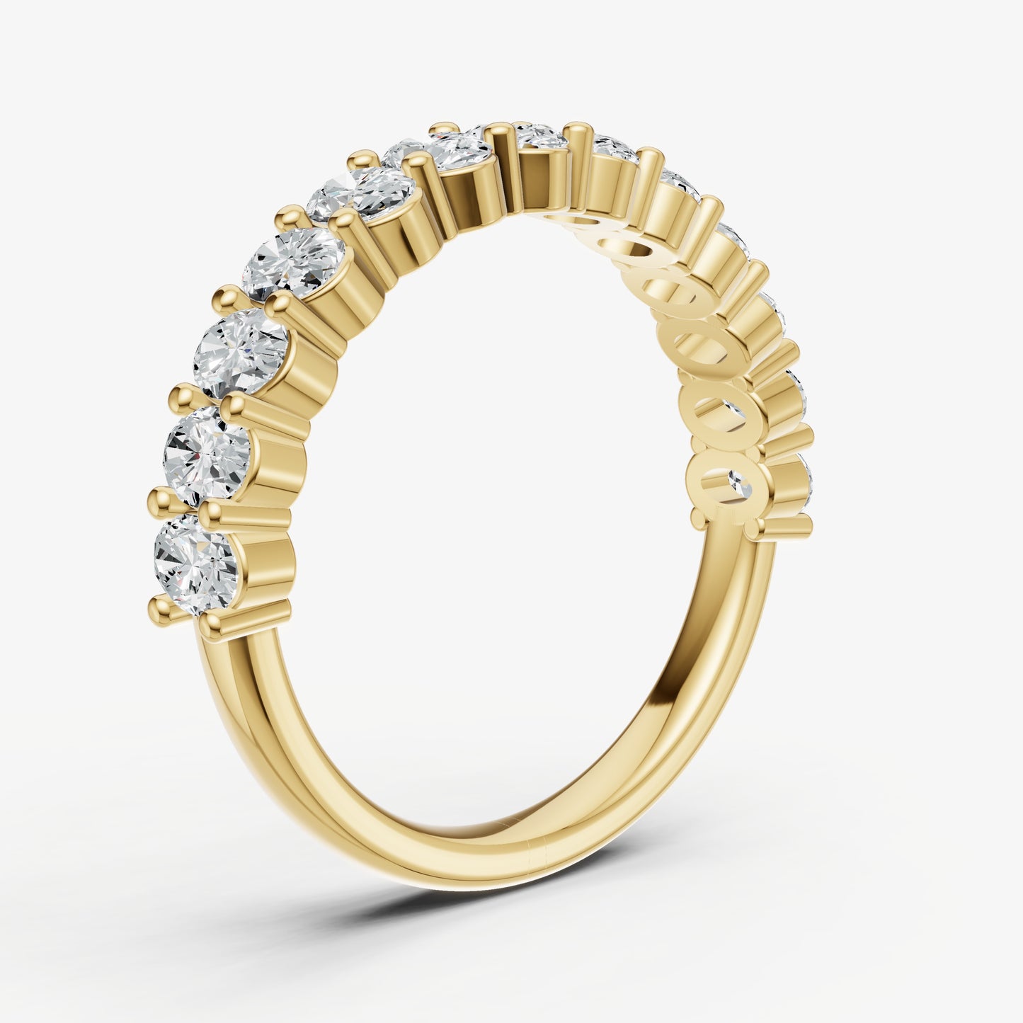 Prong Set Oval 15pt Diamond Band