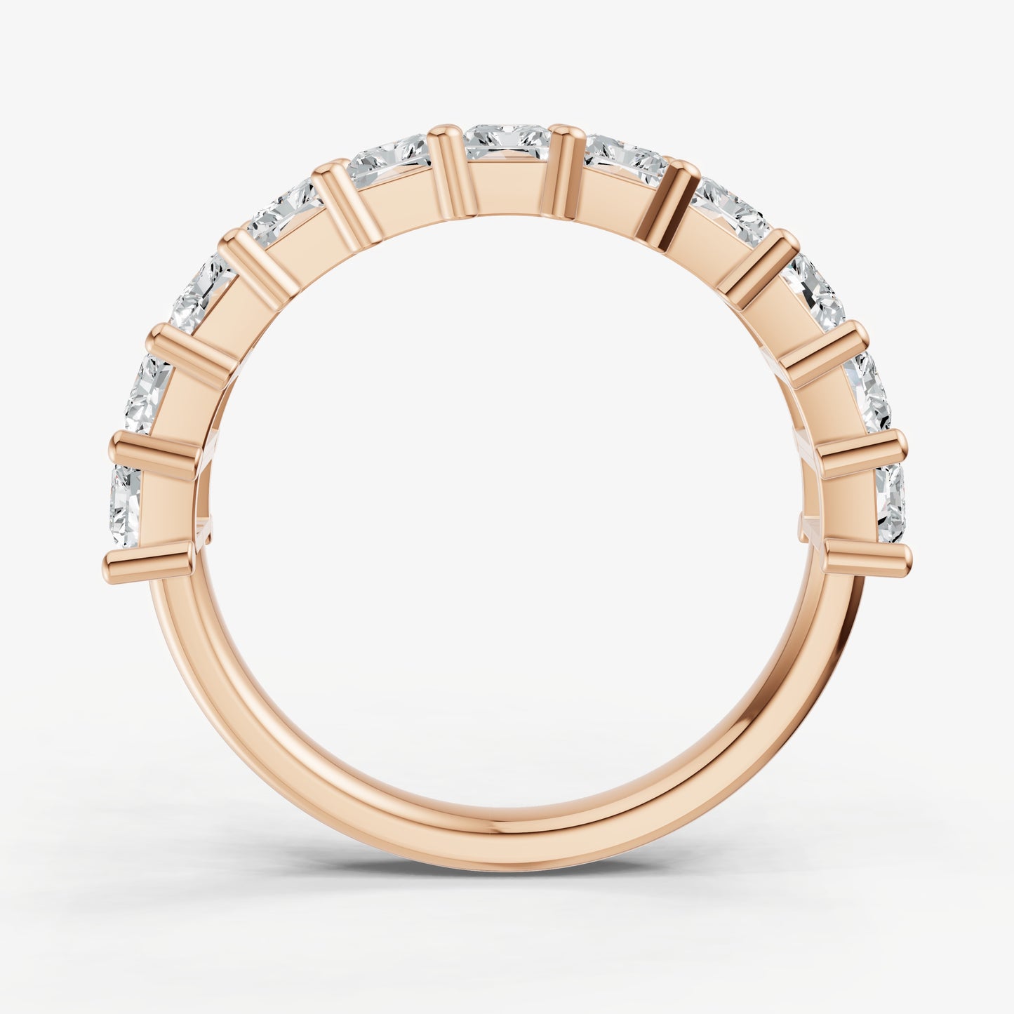 Radiant 15pt Prong Set Diamond Band