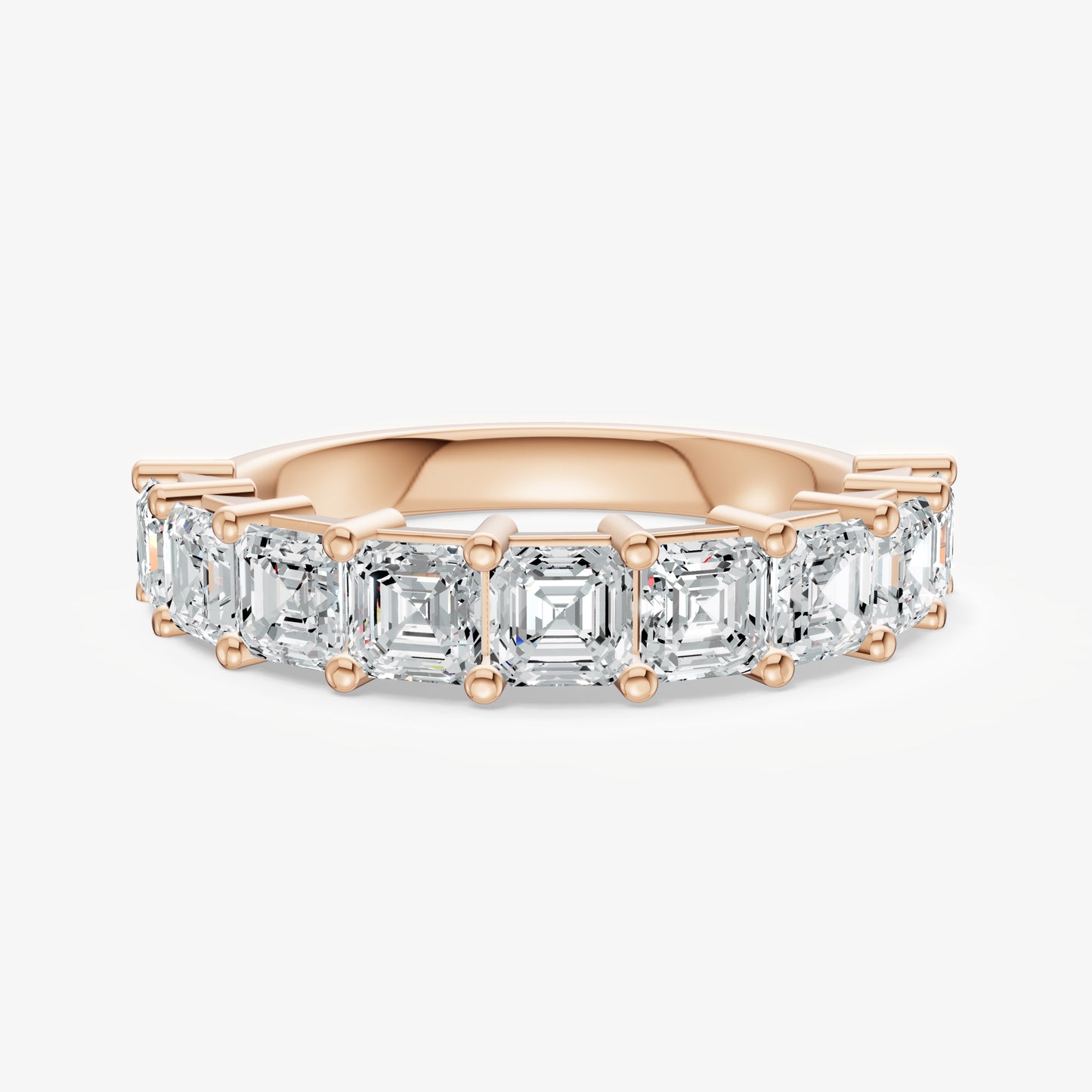 Asscher 30pt Prong Set Diamond Band