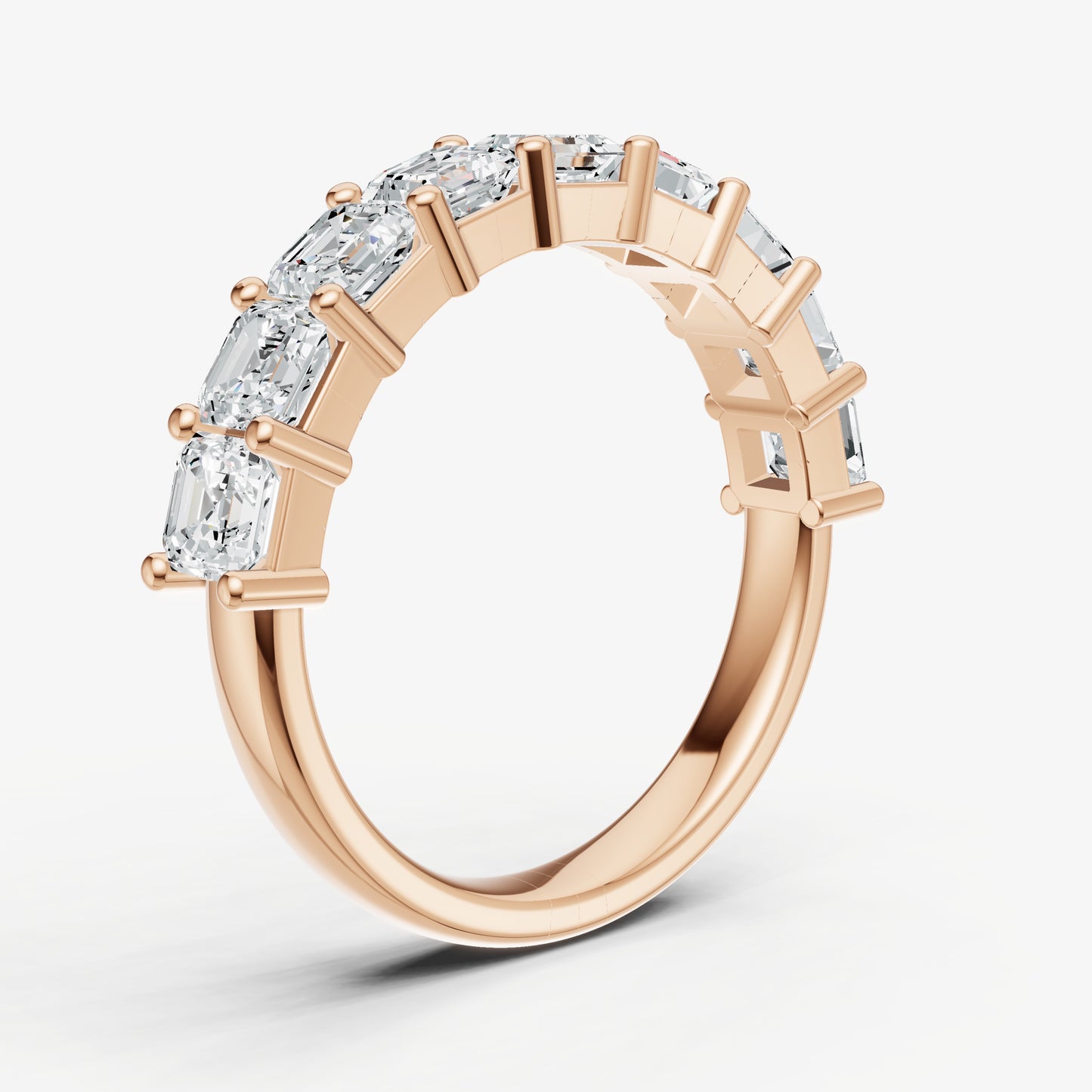 Asscher 30pt Prong Set Diamond Band