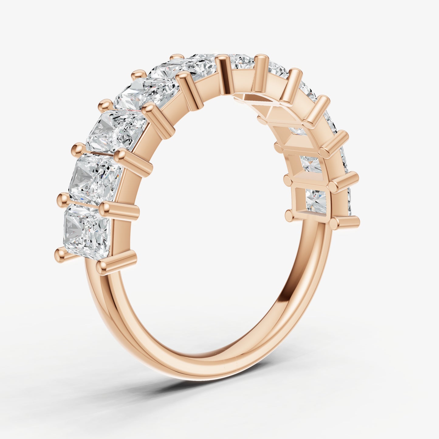 Radiant 15pt Prong Set Diamond Band