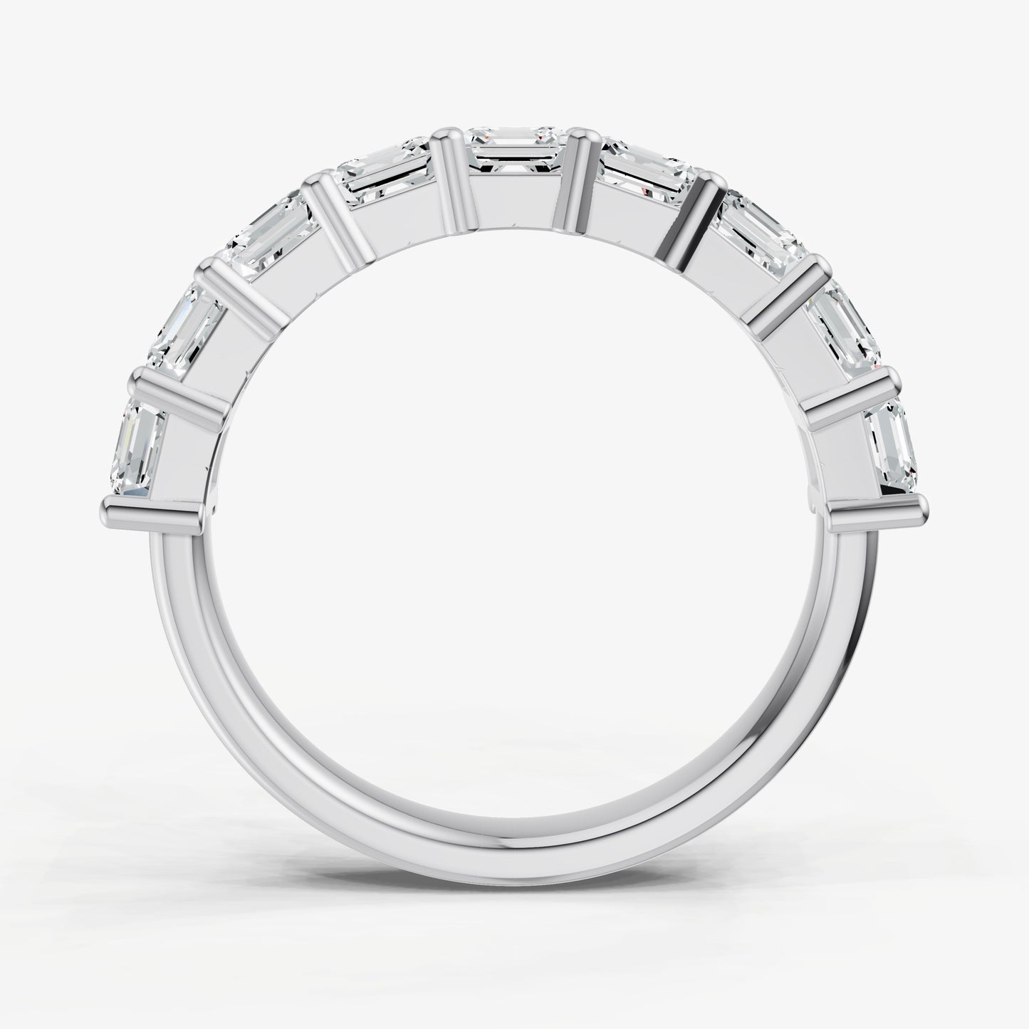 Asscher 30pt Prong Set Diamond Band