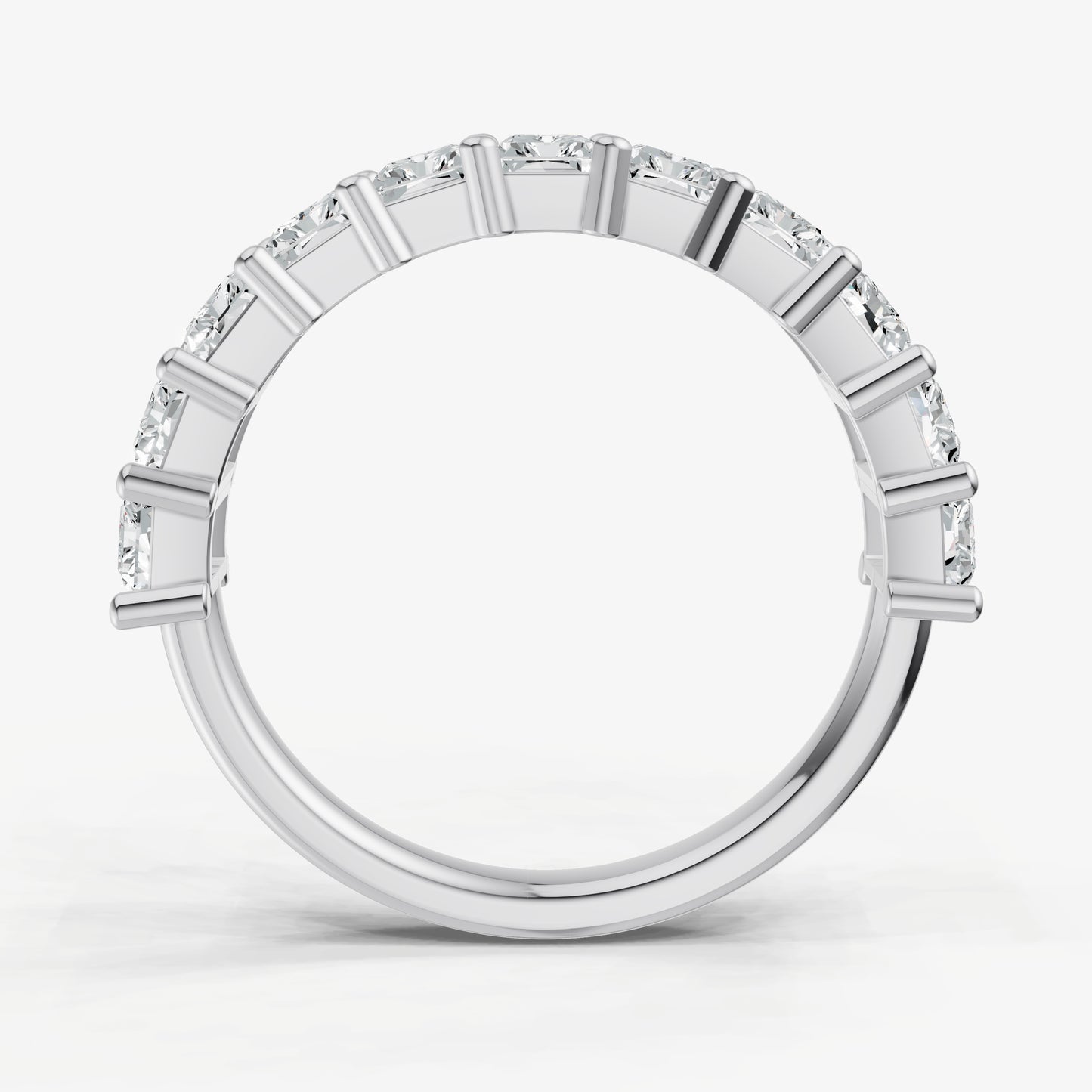 Radiant 15pt Prong Set Diamond Band