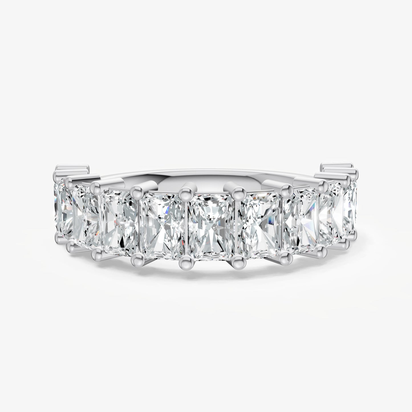 Radiant 15pt Prong Set Diamond Band