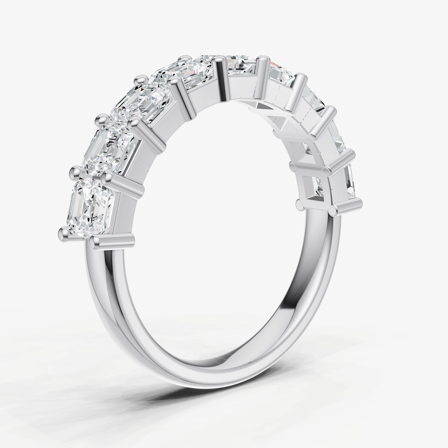 Asscher 30pt Prong Set Diamond Band