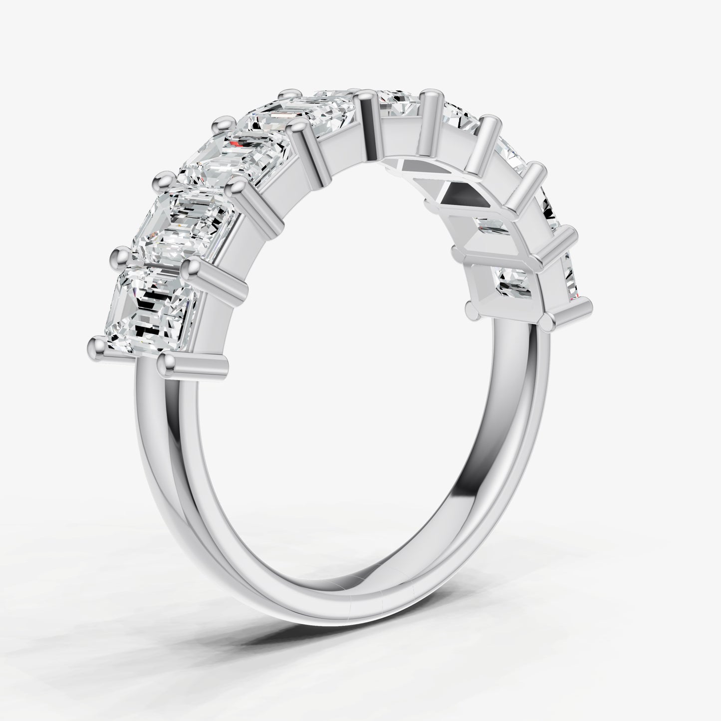 Emerald 15pt Prong Set Diamond Band